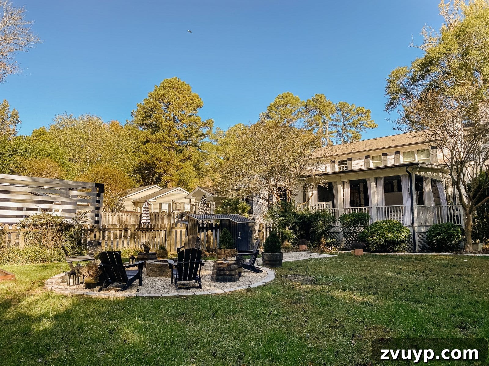 Vinyl Fence Installation Made Easy: Your Ultimate Guide 4 backyard before with wood fence
