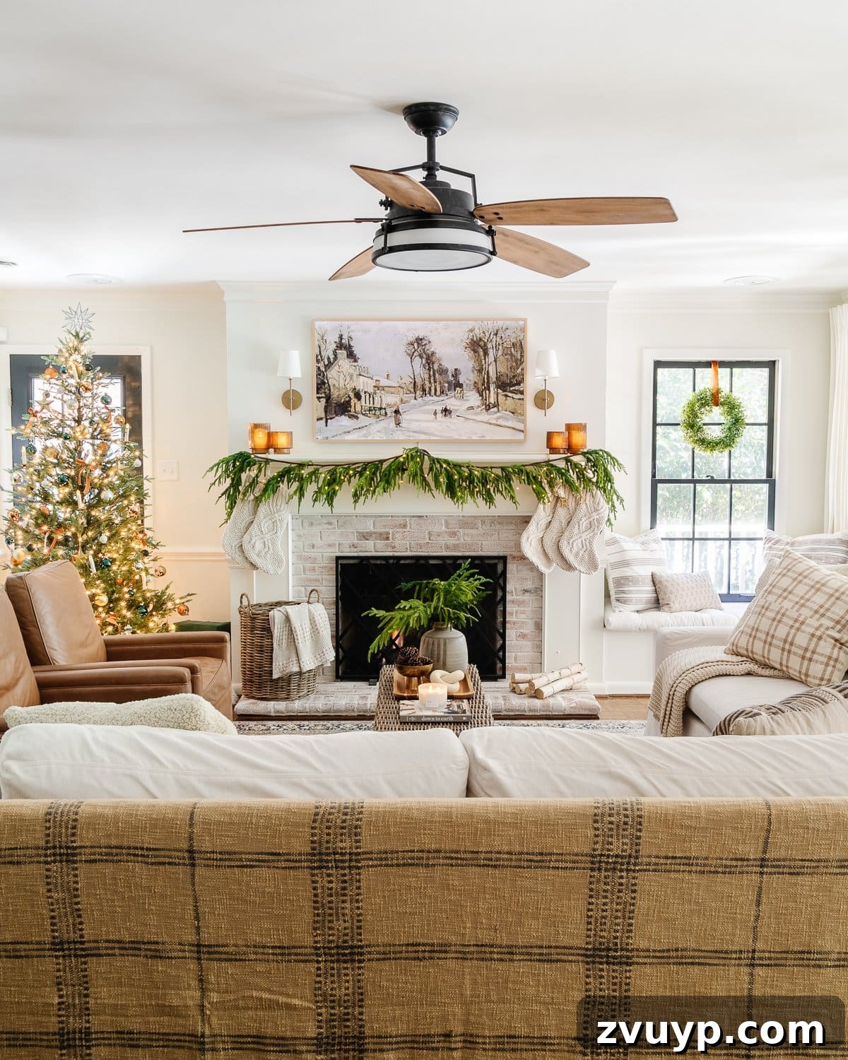 2021 Holiday Home Tour Classic Christmas Decor 39 neutral christmas living room decor