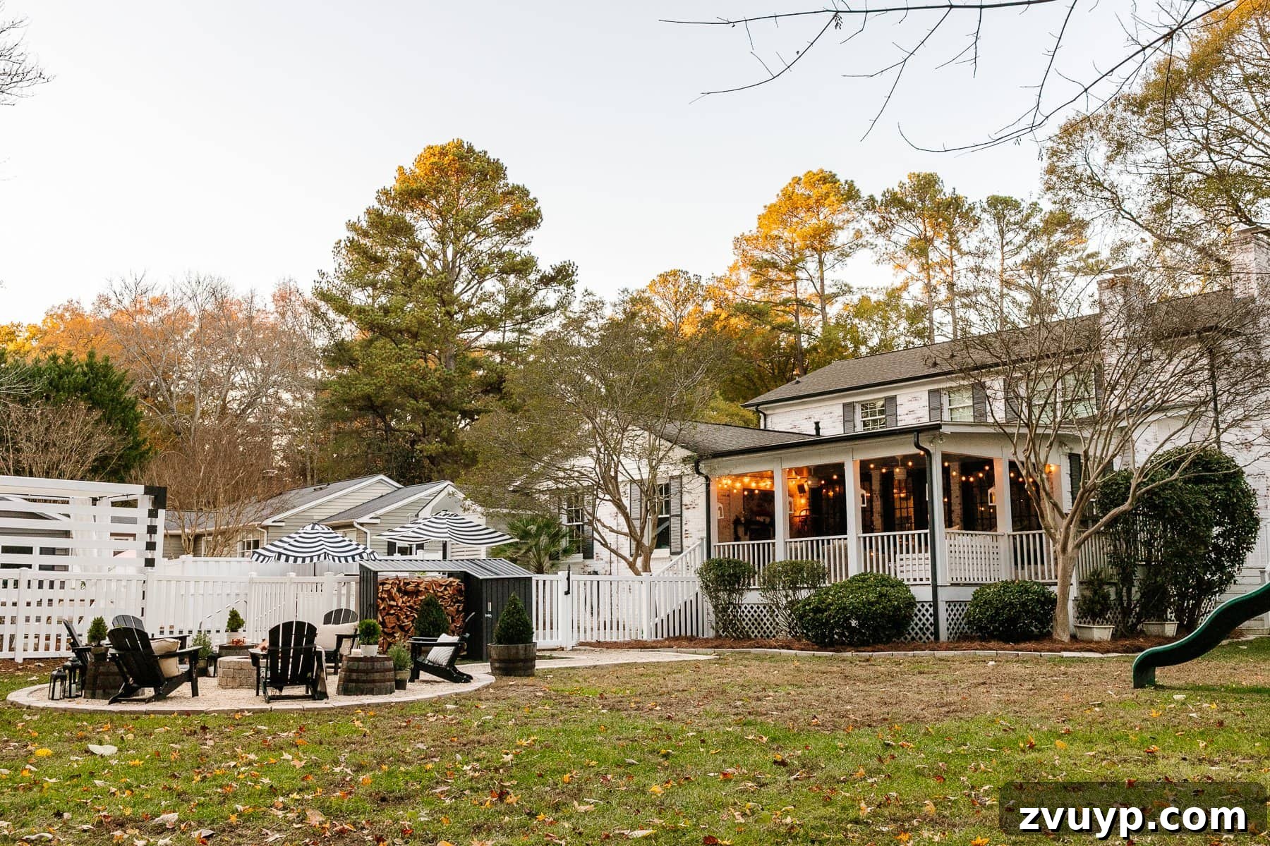 Our 21 Most Impressive Room Transformations of 2021 43 After: A wide view of our beautifully overhauled backyard, showcasing its full transformation and new features.
