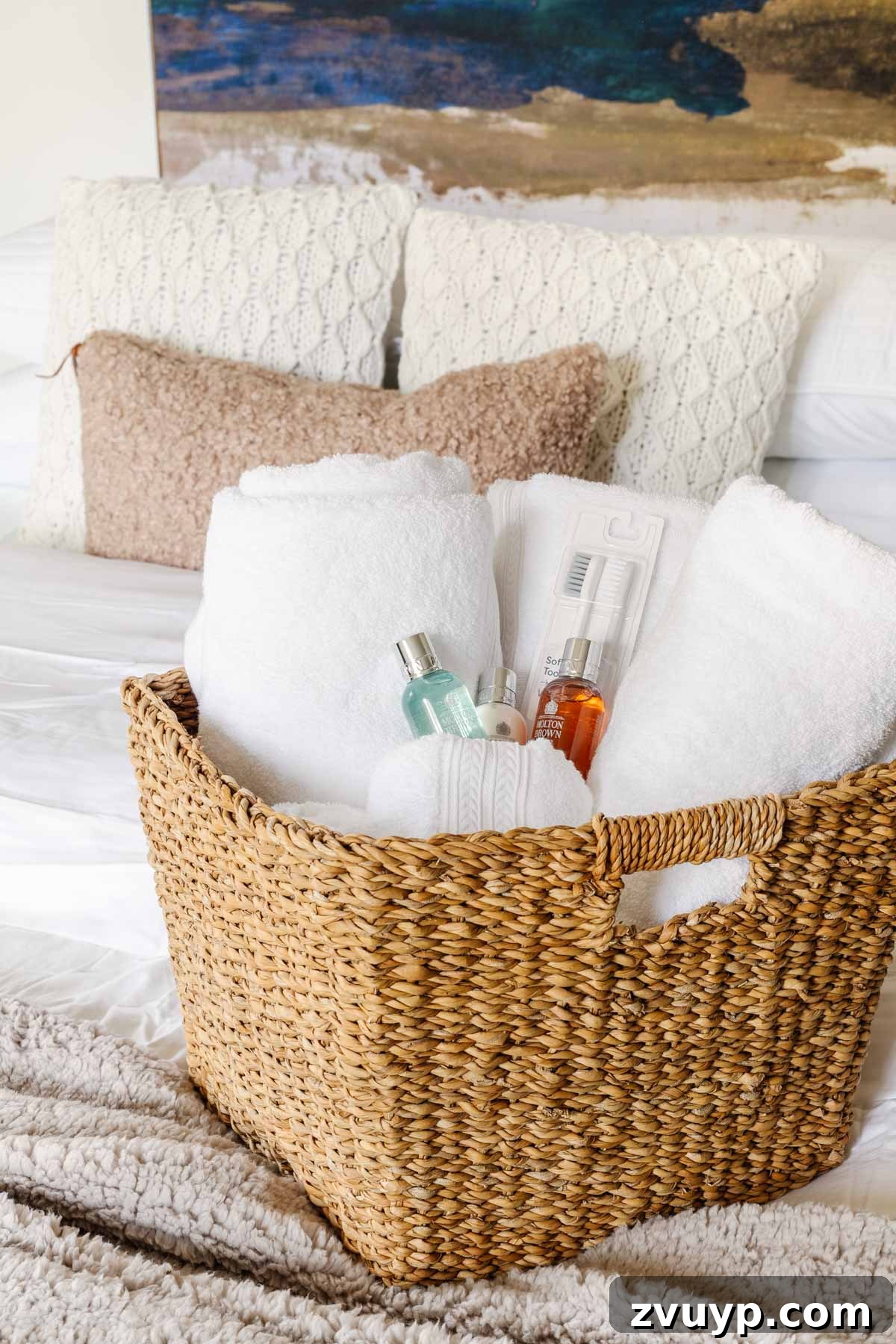 Your 2021 Product Champions 16 Stack of fluffy soft towels arranged in a guest bathroom, offering a spa-like experience and essential comfort.