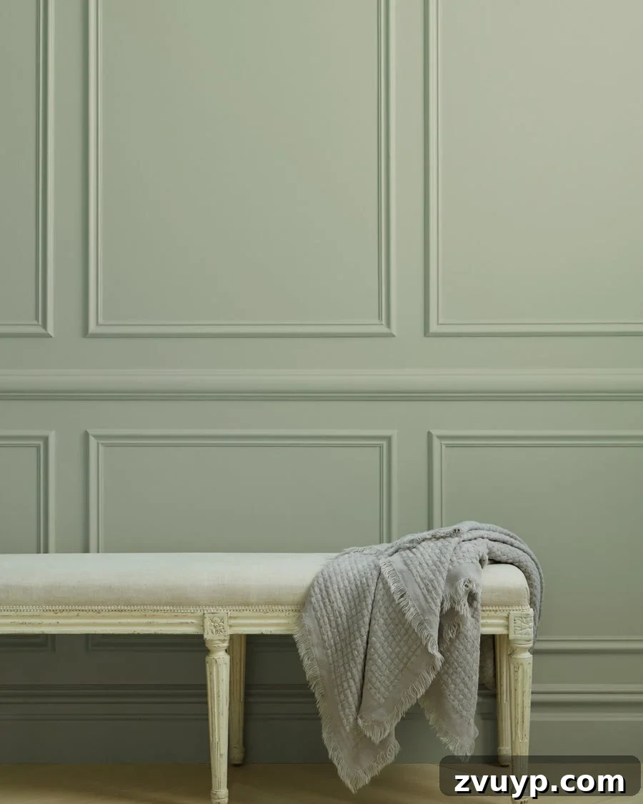Sage Green Sanctuary: The Perfect Paint Colors for a Peaceful Retreat 13 Clare Paint Money Moves, a vibrant and rich sage green