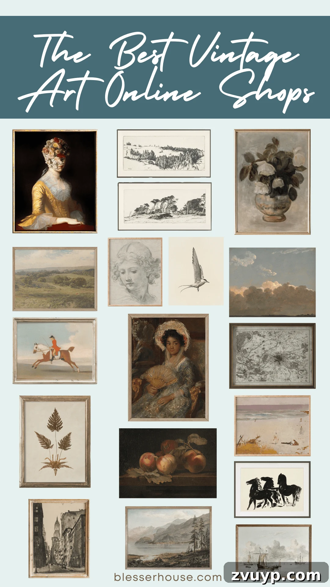 Unearthing Vintage Art Online and Printing Digital Masterpieces 4 the best vintage art online shops