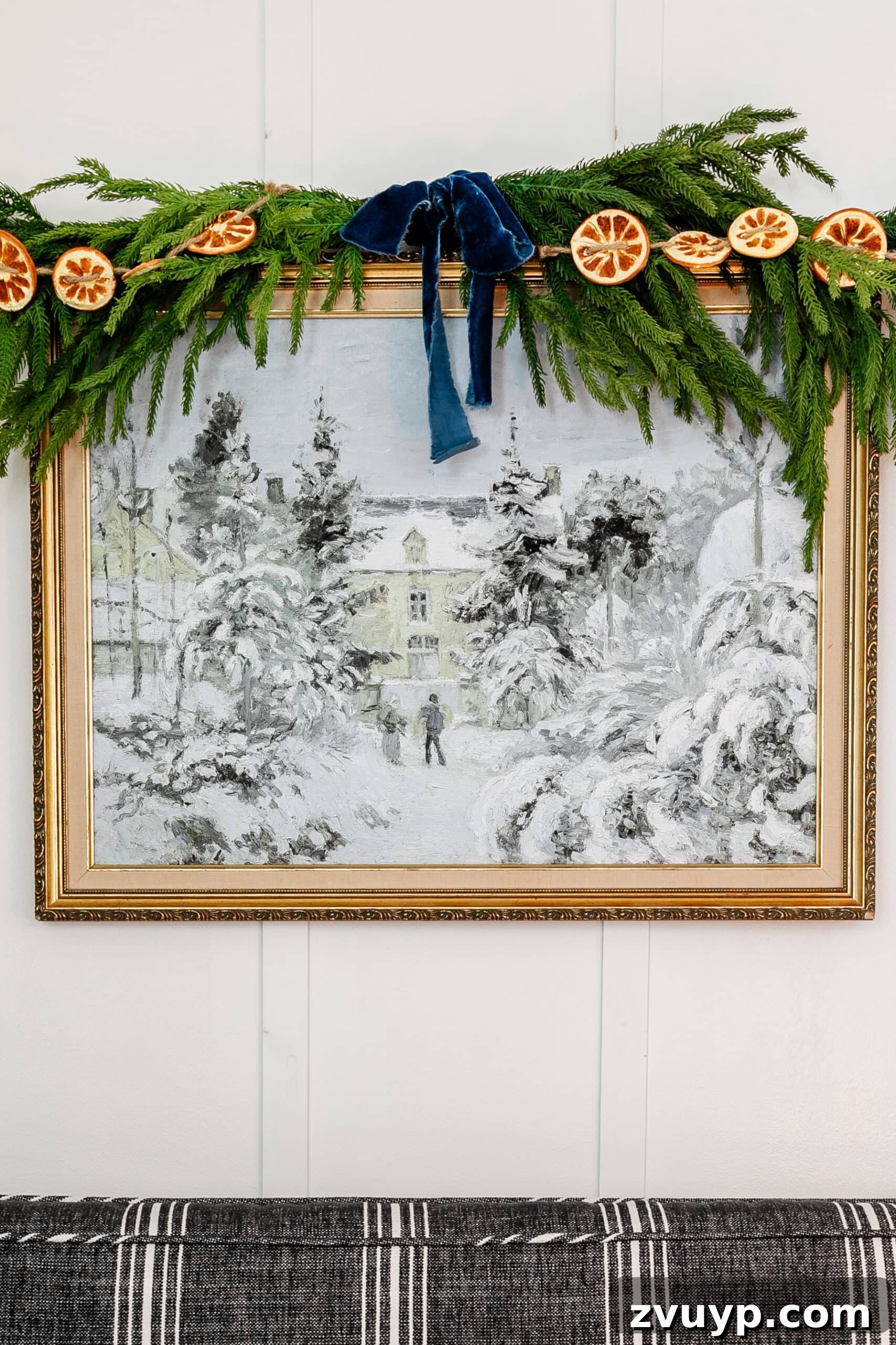 Unearthing Vintage Art Online and Printing Digital Masterpieces 7 winter art printed in a thrift store picture frame