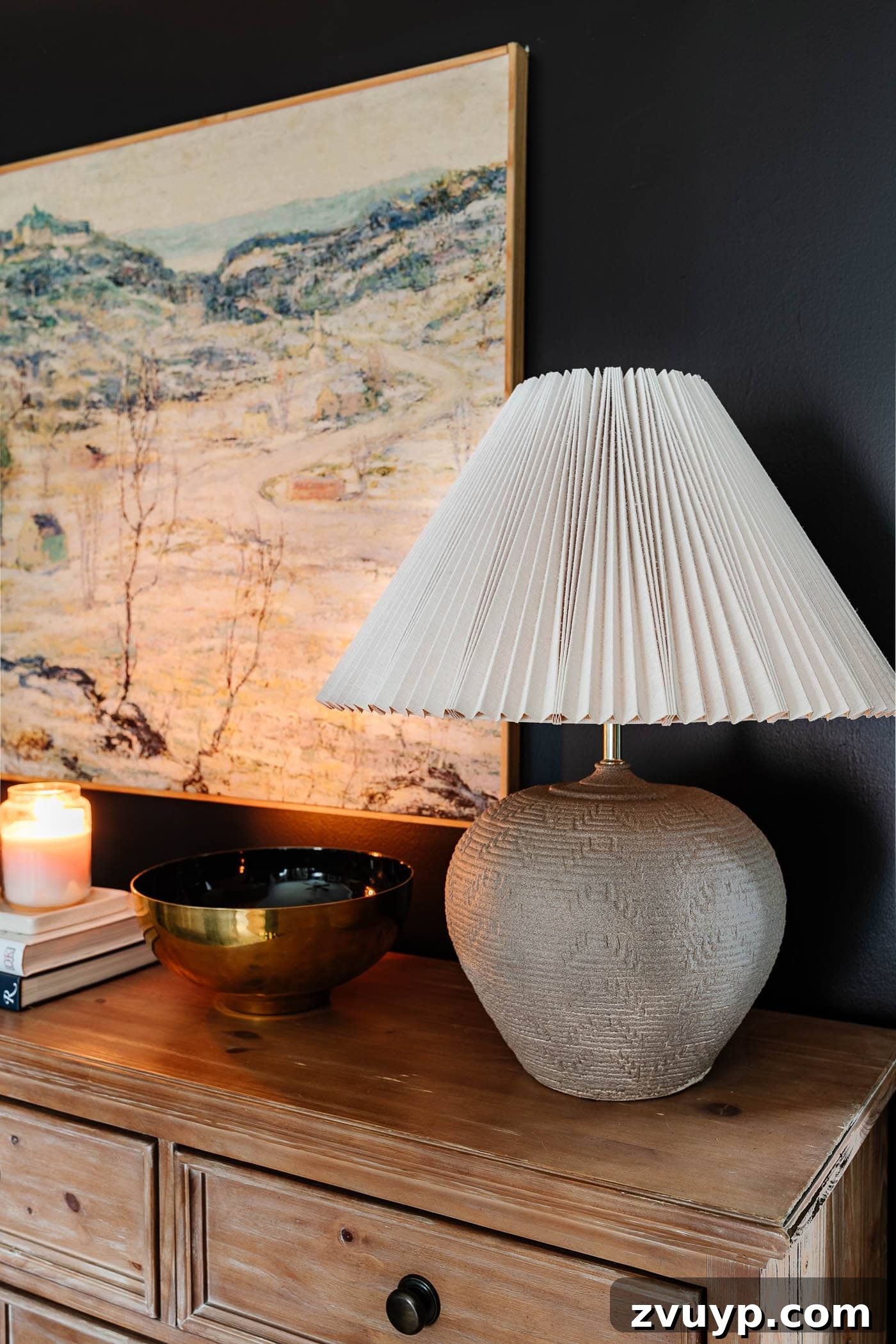 DIY Rustic Table Lamp Makeover: Create Inexpensive Designer Dupes 3 diy rustic table lamp with pleated shade