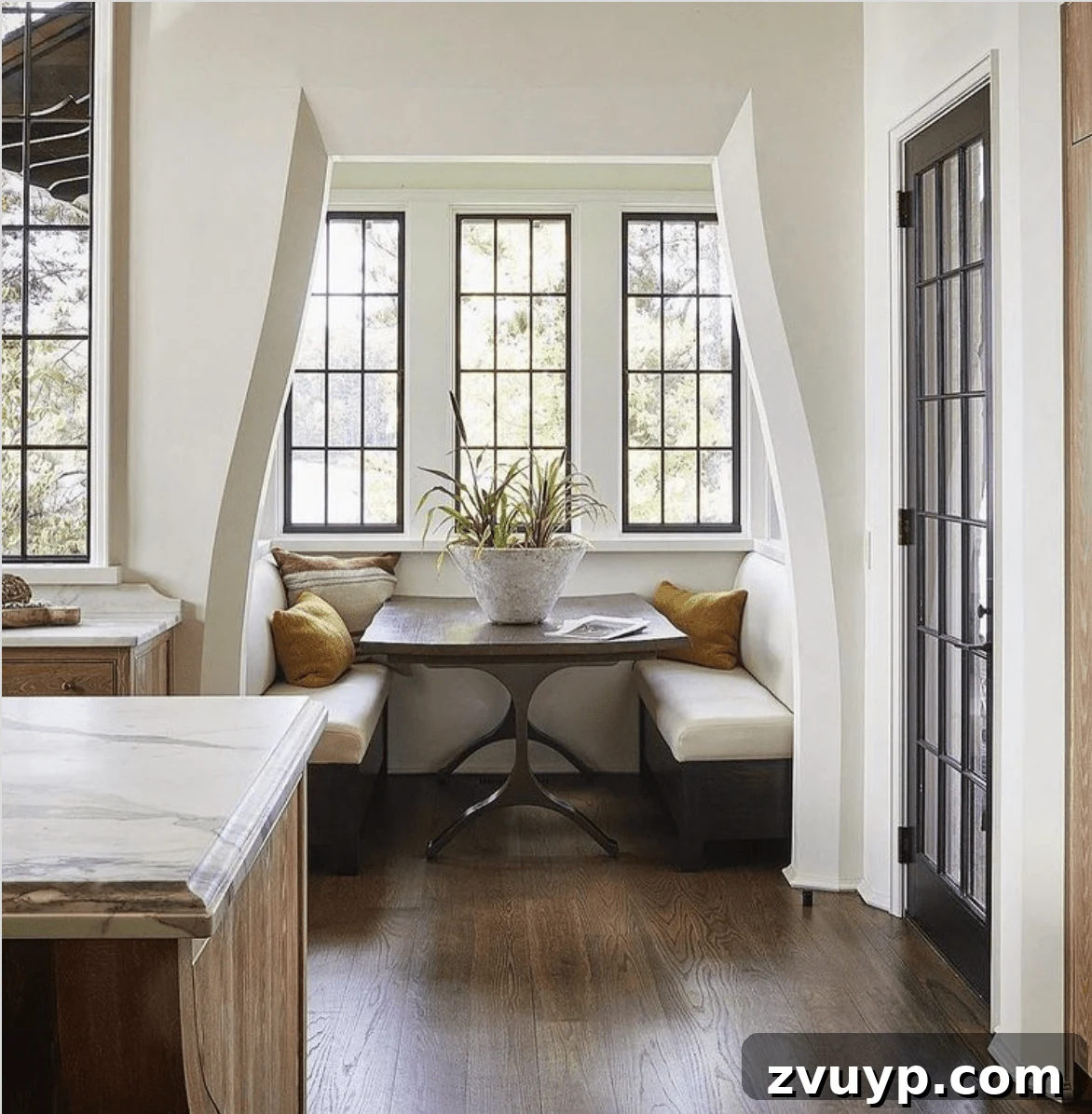 Phase One Kitchen Refresh: Charming Breakfast Nook Inspiration 20 Use Walls to Define a Breakfast Nook Space