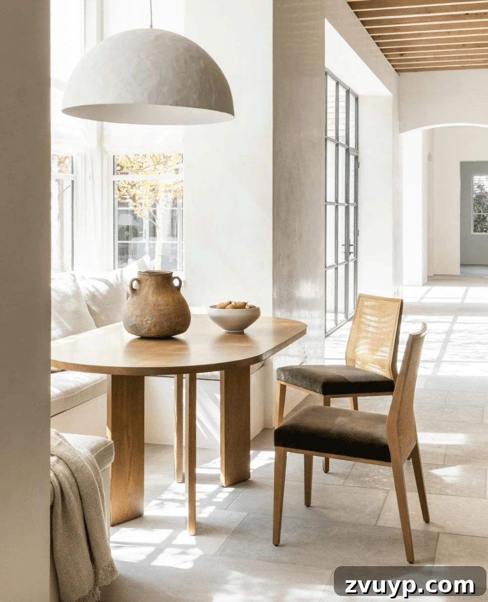 Phase One Kitchen Refresh: Charming Breakfast Nook Inspiration 23 Oversize Lighting over a Dining Table