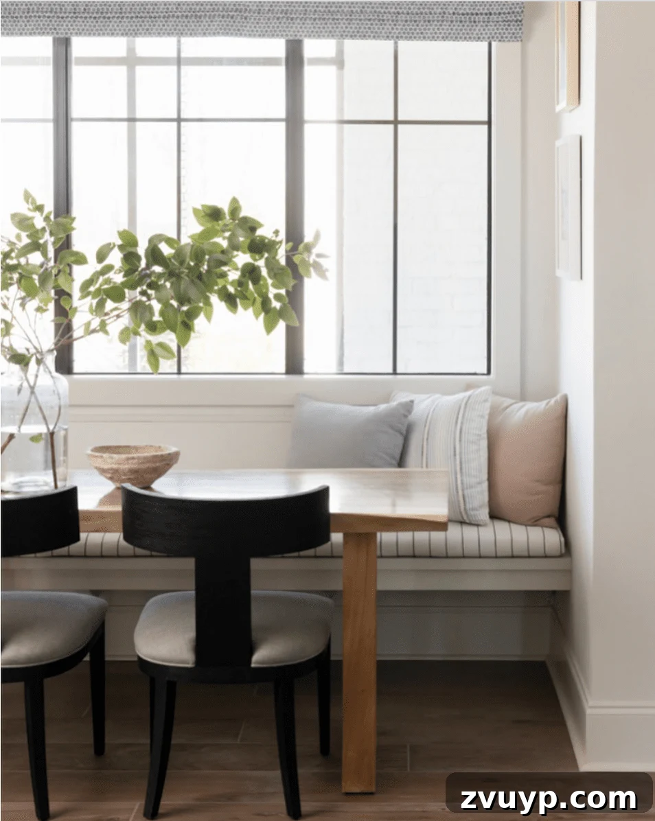Phase One Kitchen Refresh: Charming Breakfast Nook Inspiration 25 Float Your Breakfast Nook Bench to Create Space