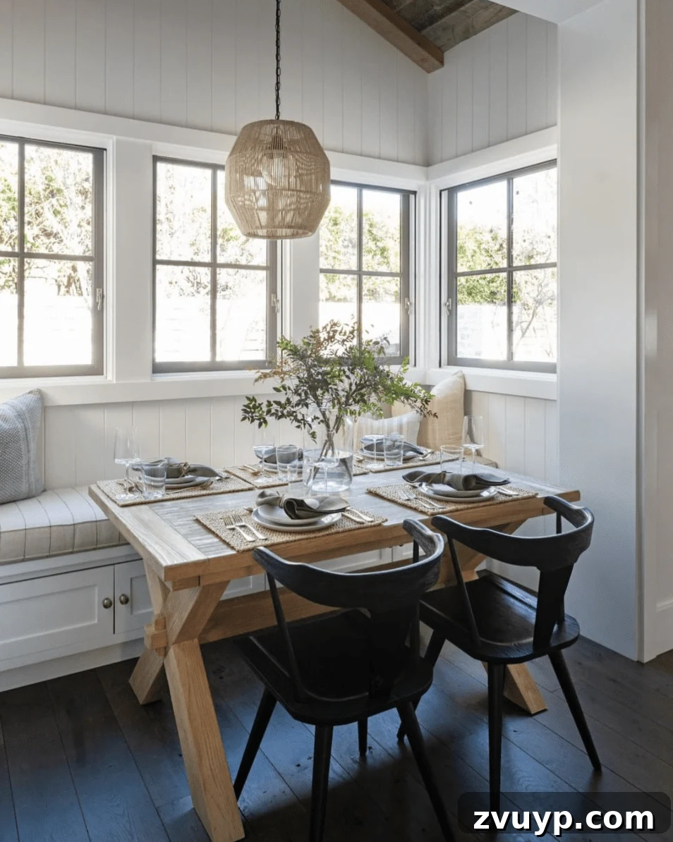 Phase One Kitchen Refresh: Charming Breakfast Nook Inspiration 30 Add Cabinet Doors to the Banquette