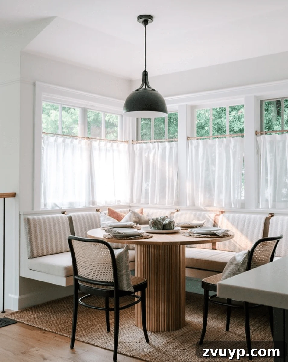 Phase One Kitchen Refresh: Charming Breakfast Nook Inspiration 32 Cafe Curtains in a Dining Nook