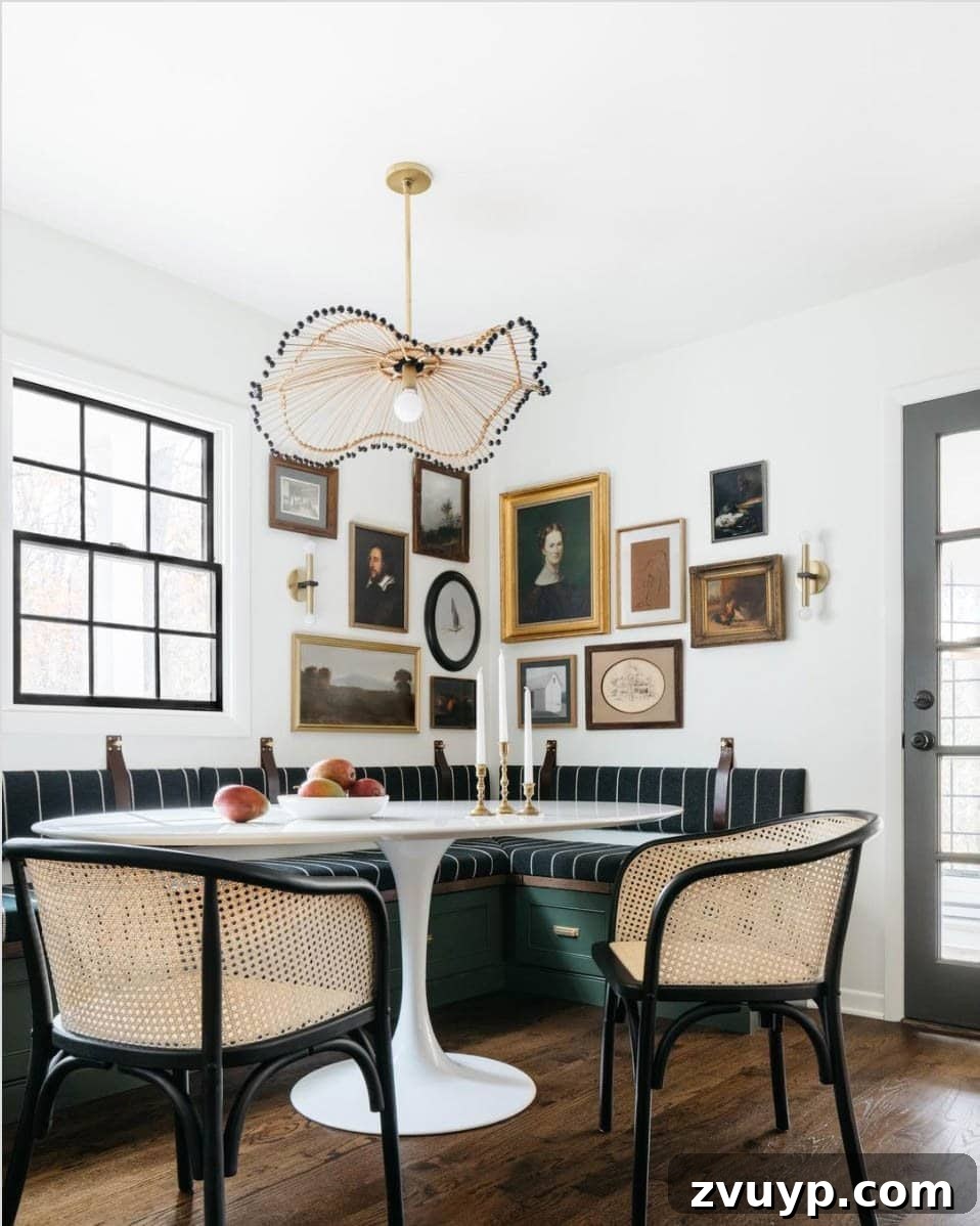 Phase One Kitchen Refresh: Charming Breakfast Nook Inspiration 10 Vintage Eclectic Gallery Wall