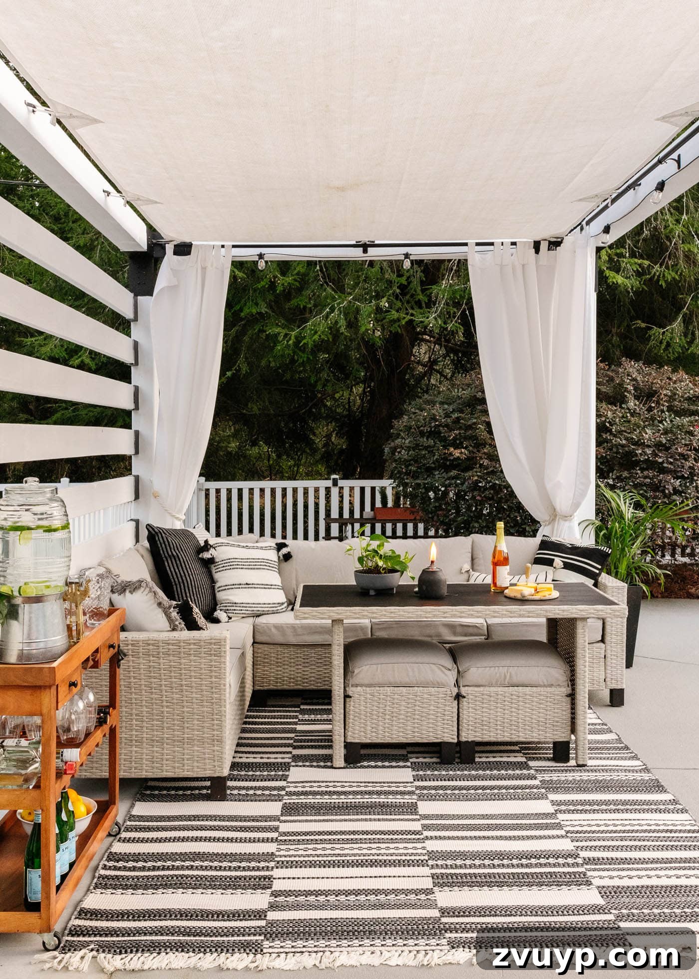 Top Better Homes and Gardens Patio Furniture for Backyards 9 DIY pool cabana lounge area