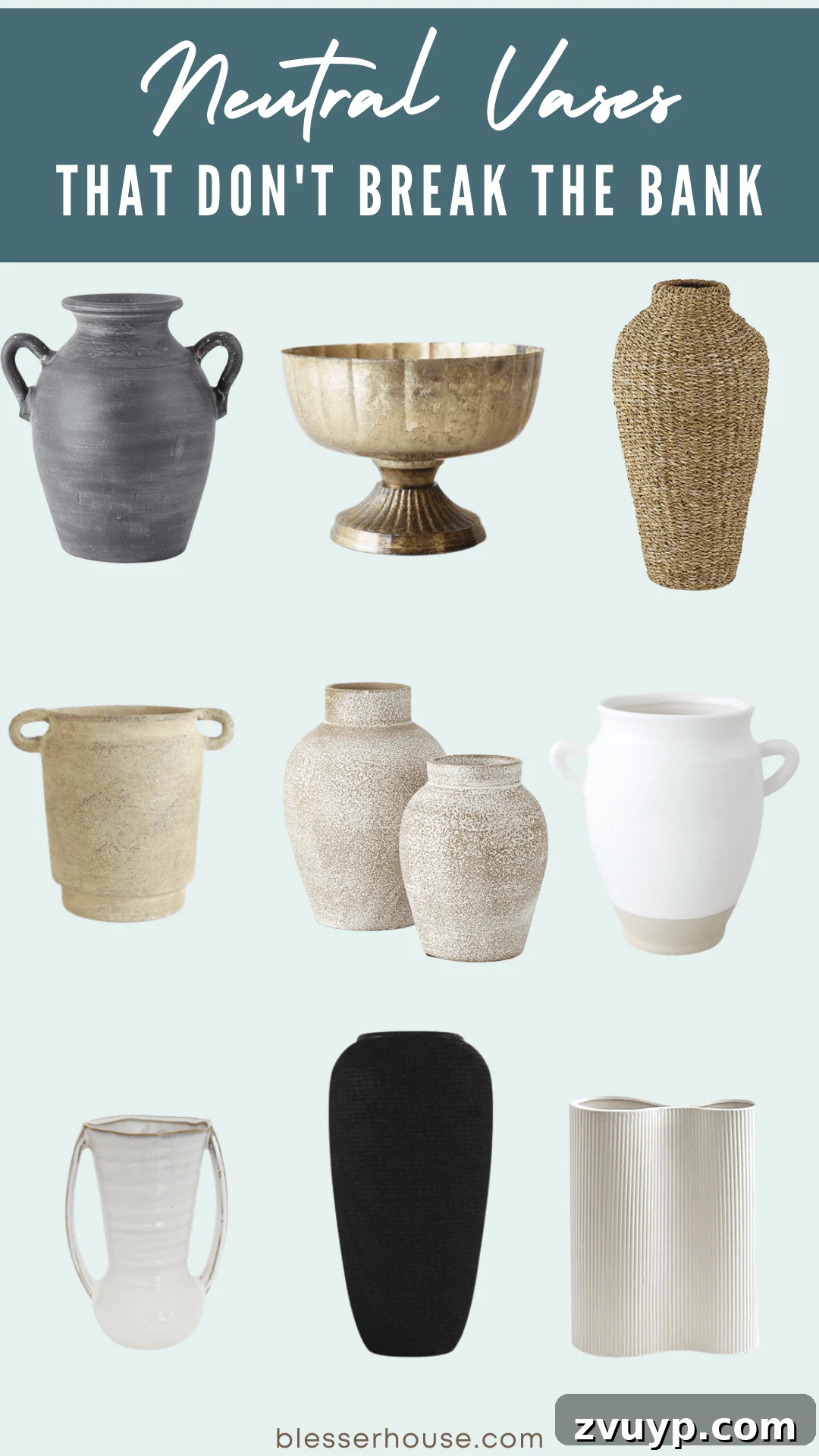 Flawless Fakes: The Secret to Finding Real-Looking Artificial Flowers 7 neutral vases for realistic artificial flower arrangements