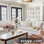 Our Favorite Fandeliers Top-Rated Picks 8 gold spray painted chandelier fan in a living room with white walls and black French doors, a DIY fandelier project
