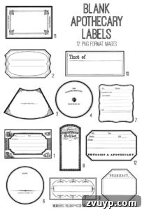 Blank labels for customization