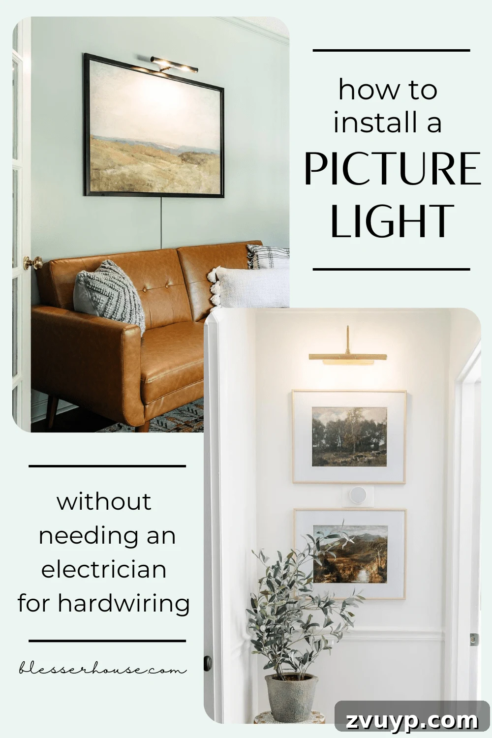 Illuminate Your Art Wirelessly: Picture Light Installation Guide 2 how to install a picture light without an electrician graphic