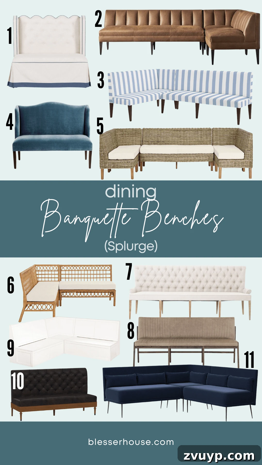 Elegant Banquette Seating That Won't Break the Bank 5 Luxurious dining banquette benches for a premium investment, showcasing splurge-worthy options