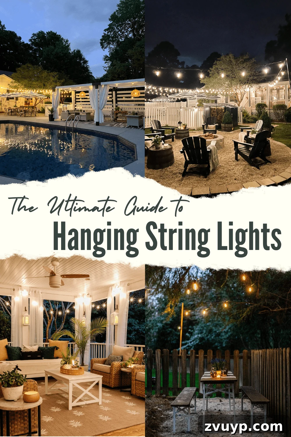 No Poles, No Problem: Creative Ways to Hang Backyard String Lights 2 The Ultimate Guide to Hanging String Lights Anywhere in a Backyard