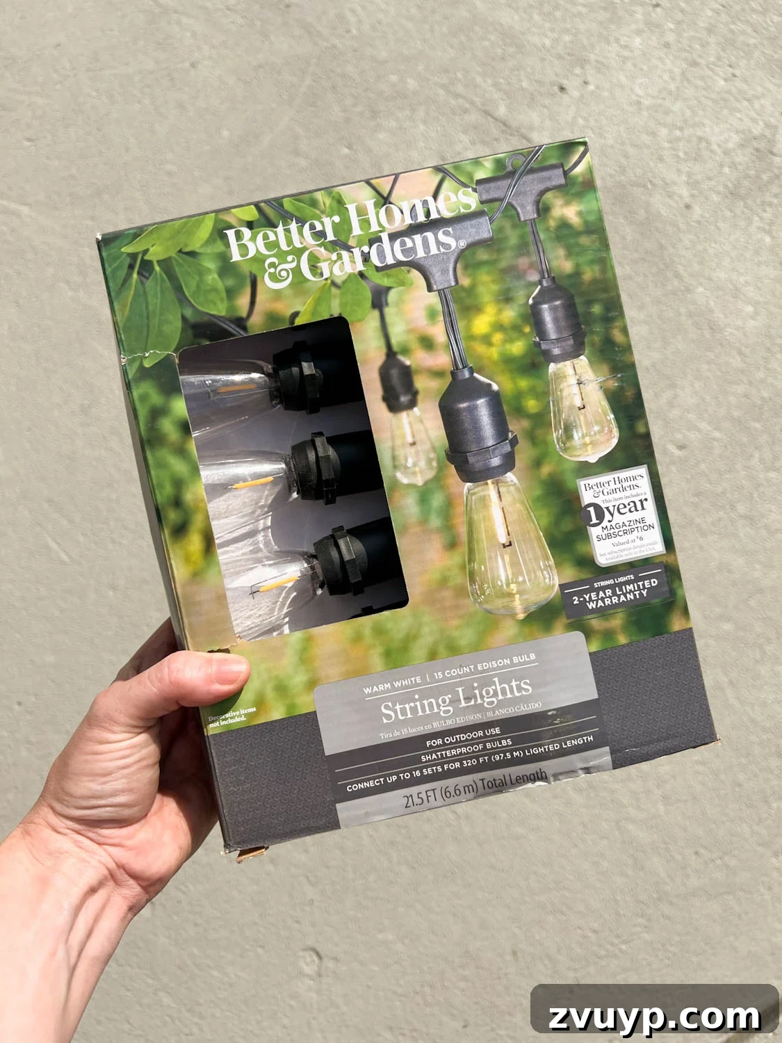 No Poles, No Problem: Creative Ways to Hang Backyard String Lights 24 shatterproof LED string lights in a box