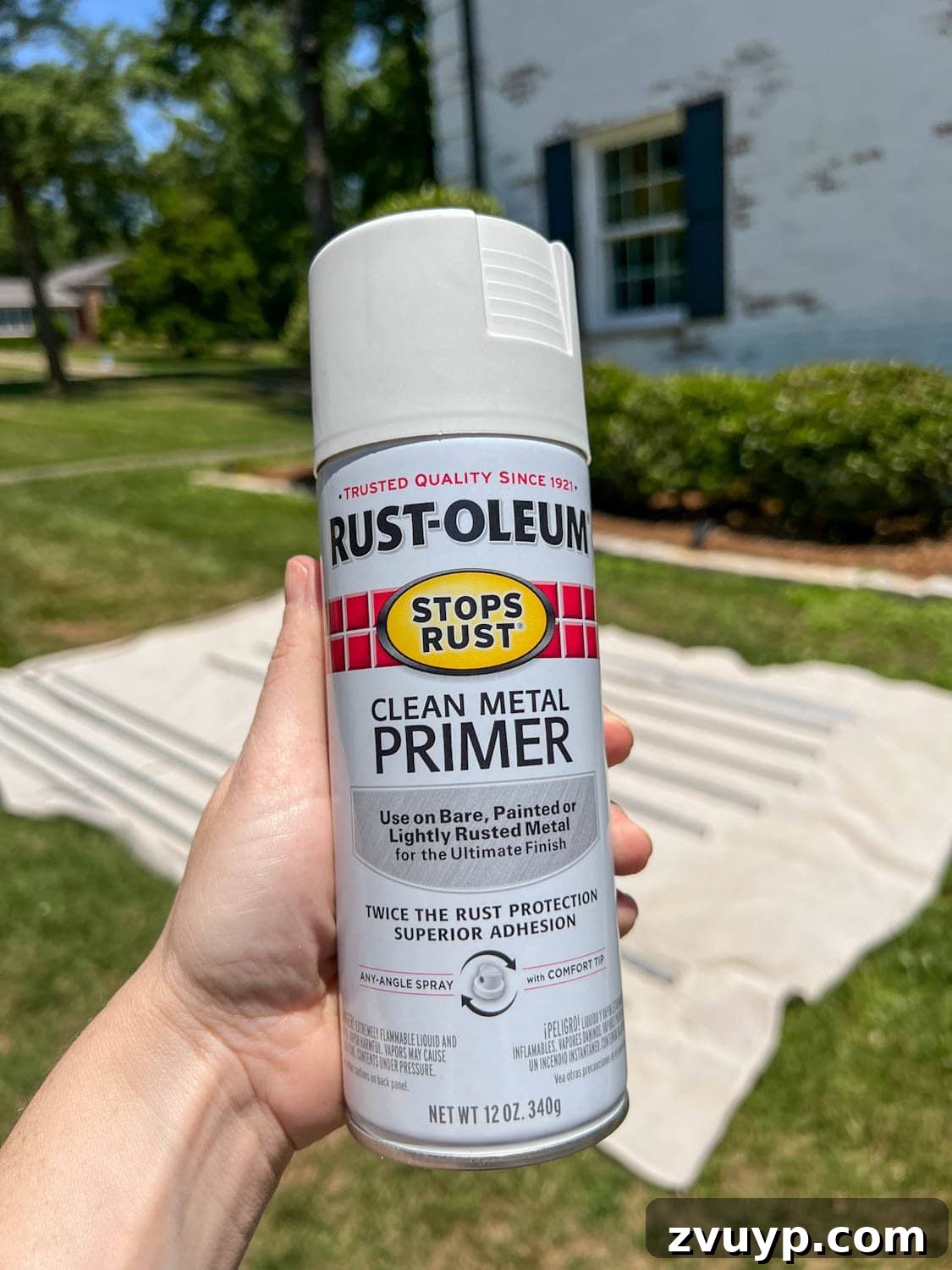 No Poles, No Problem: Creative Ways to Hang Backyard String Lights 33 can of white spray primer