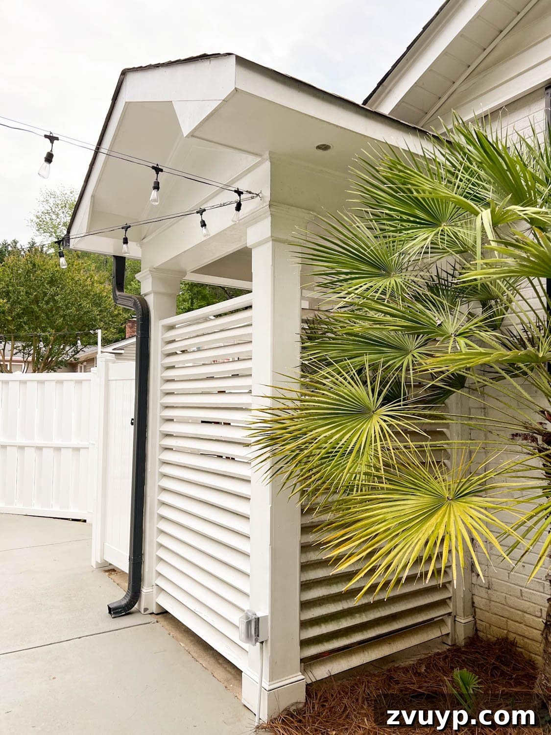 No Poles, No Problem: Creative Ways to Hang Backyard String Lights 42 hanging string lights from a building using a cable system