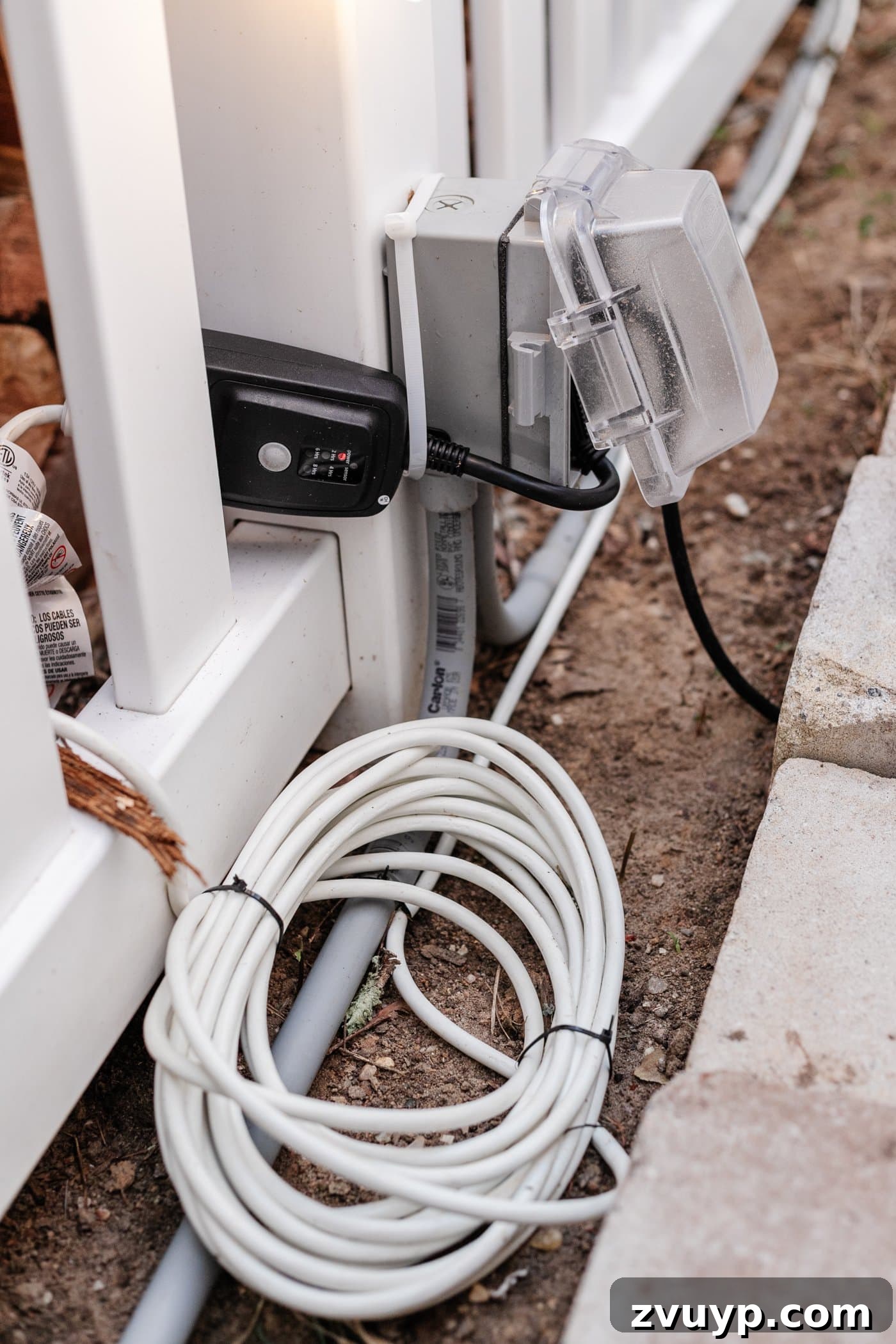 No Poles, No Problem: Creative Ways to Hang Backyard String Lights 47 outdoor outlet, outdoor timer, and extension cord