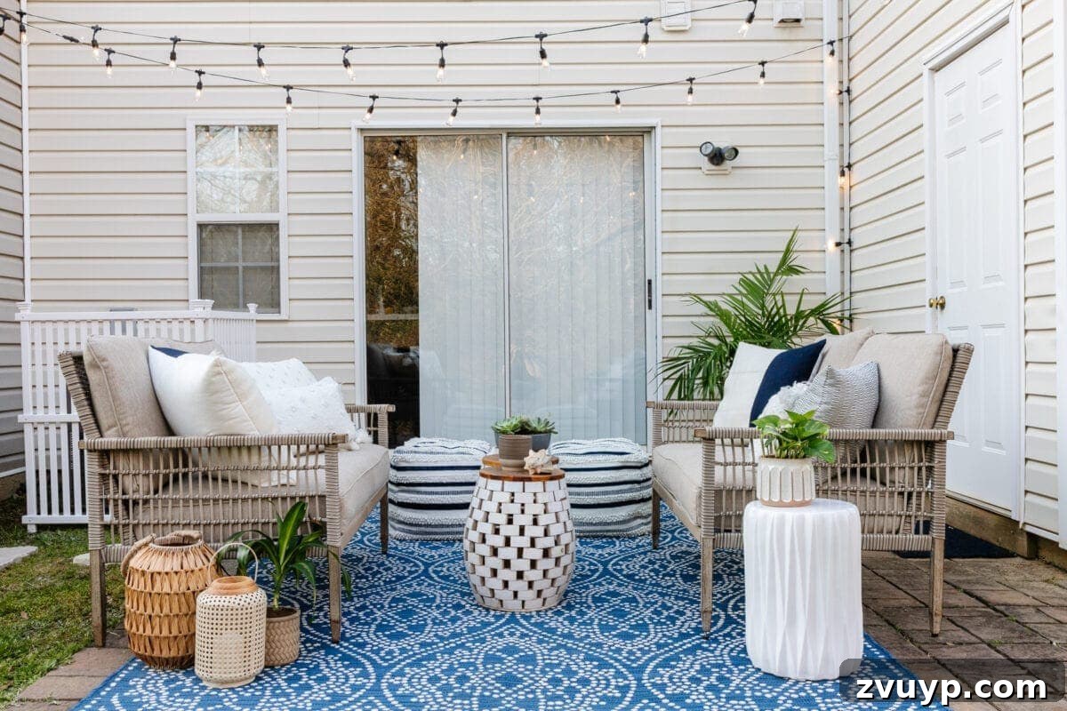 No Poles, No Problem: Creative Ways to Hang Backyard String Lights 54 patio string lights hanging from siding clips