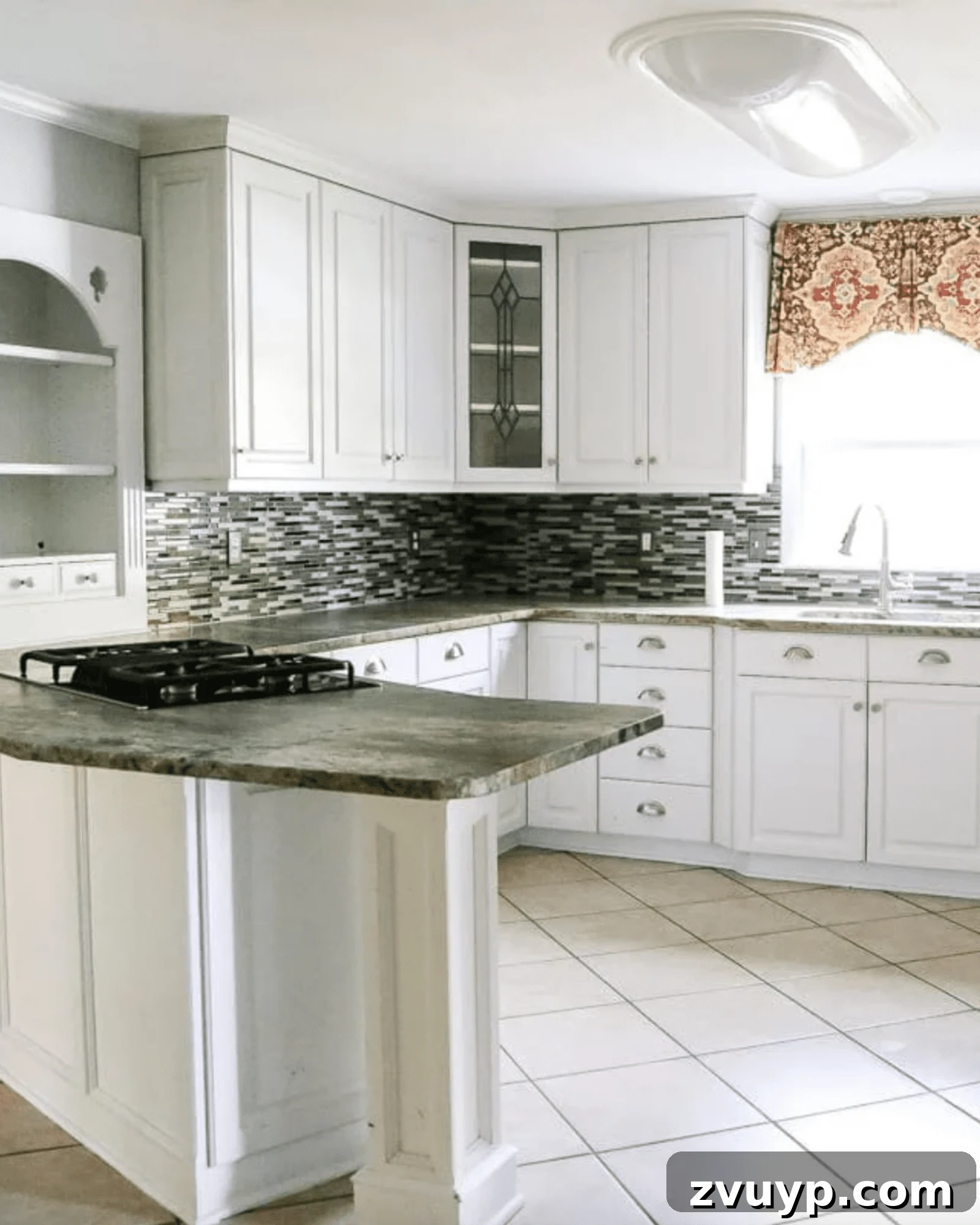 Corner Kitchen Refresh From Dated to Dazzling 20 kitchen before shot, showcasing its original state