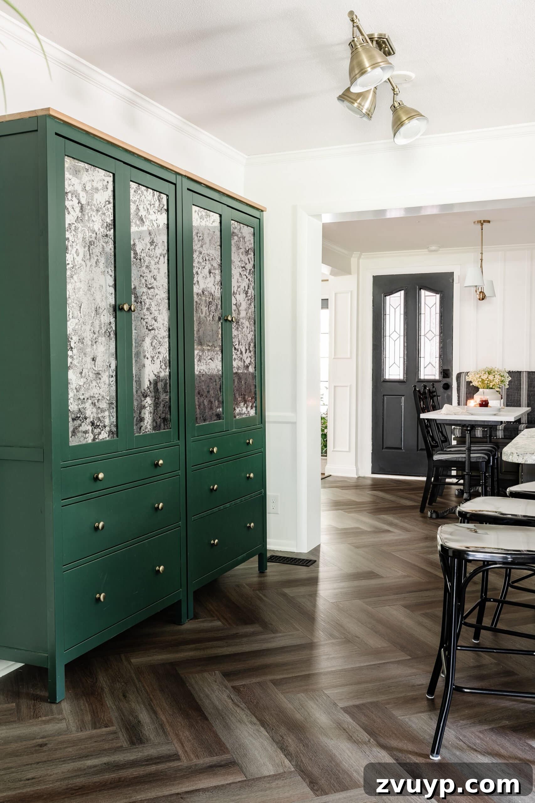 Corner Kitchen Refresh From Dated to Dazzling 27 green freestanding pantry cabinets