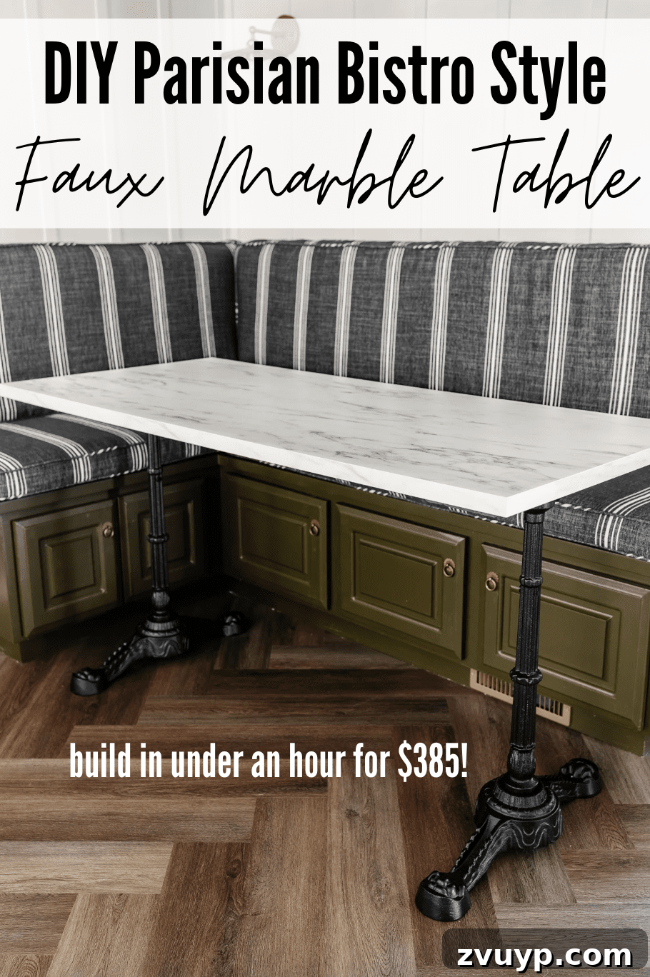 One Hour Faux Marble Dining Table Makeover 2 DIY Faux Marble Dining Table