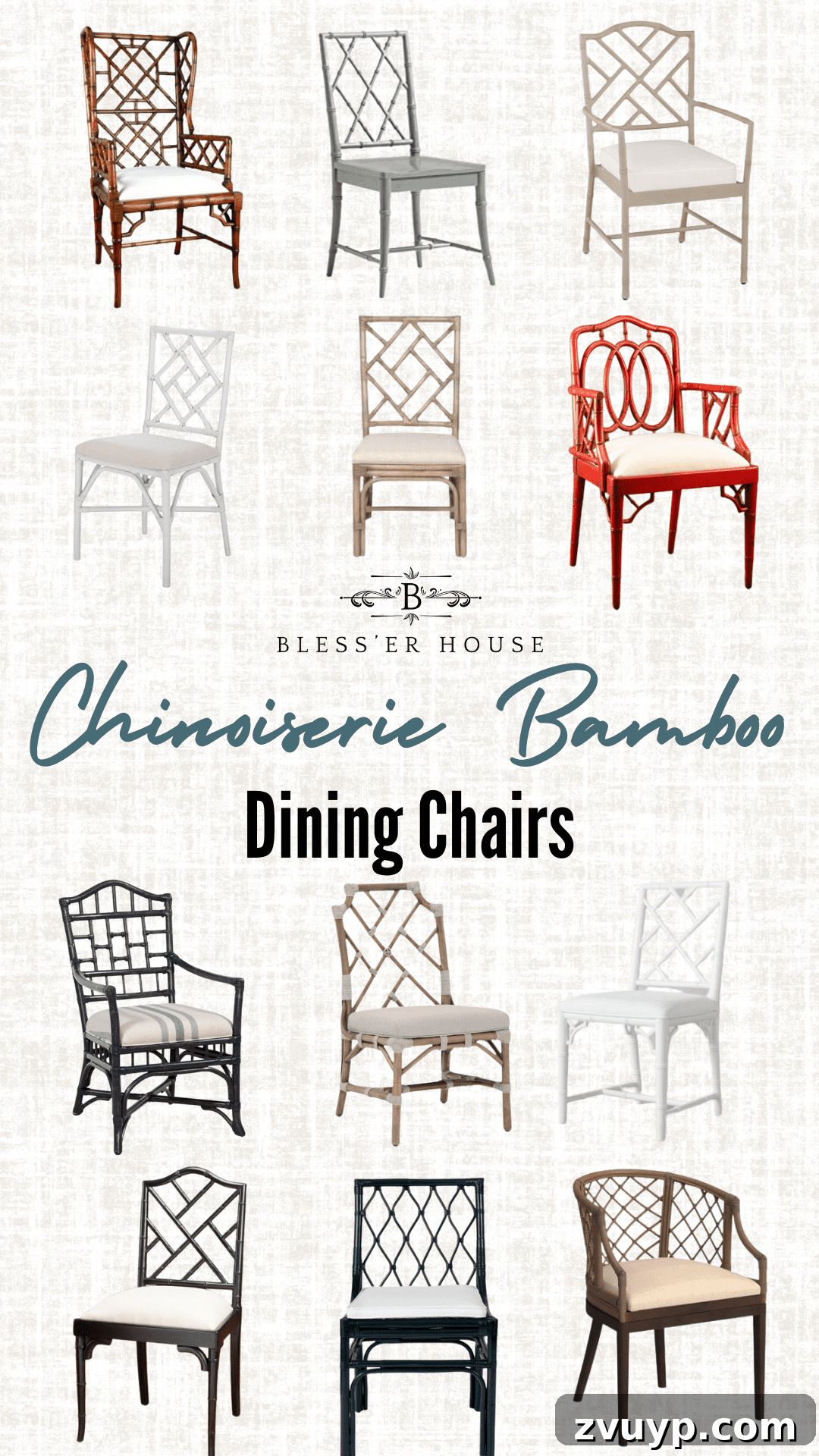 From Drab to Fab: DIY Dining Chair Reupholstery and Faux Bamboo Makeover 12 chinoiserie Chippendale style bamboo chairs