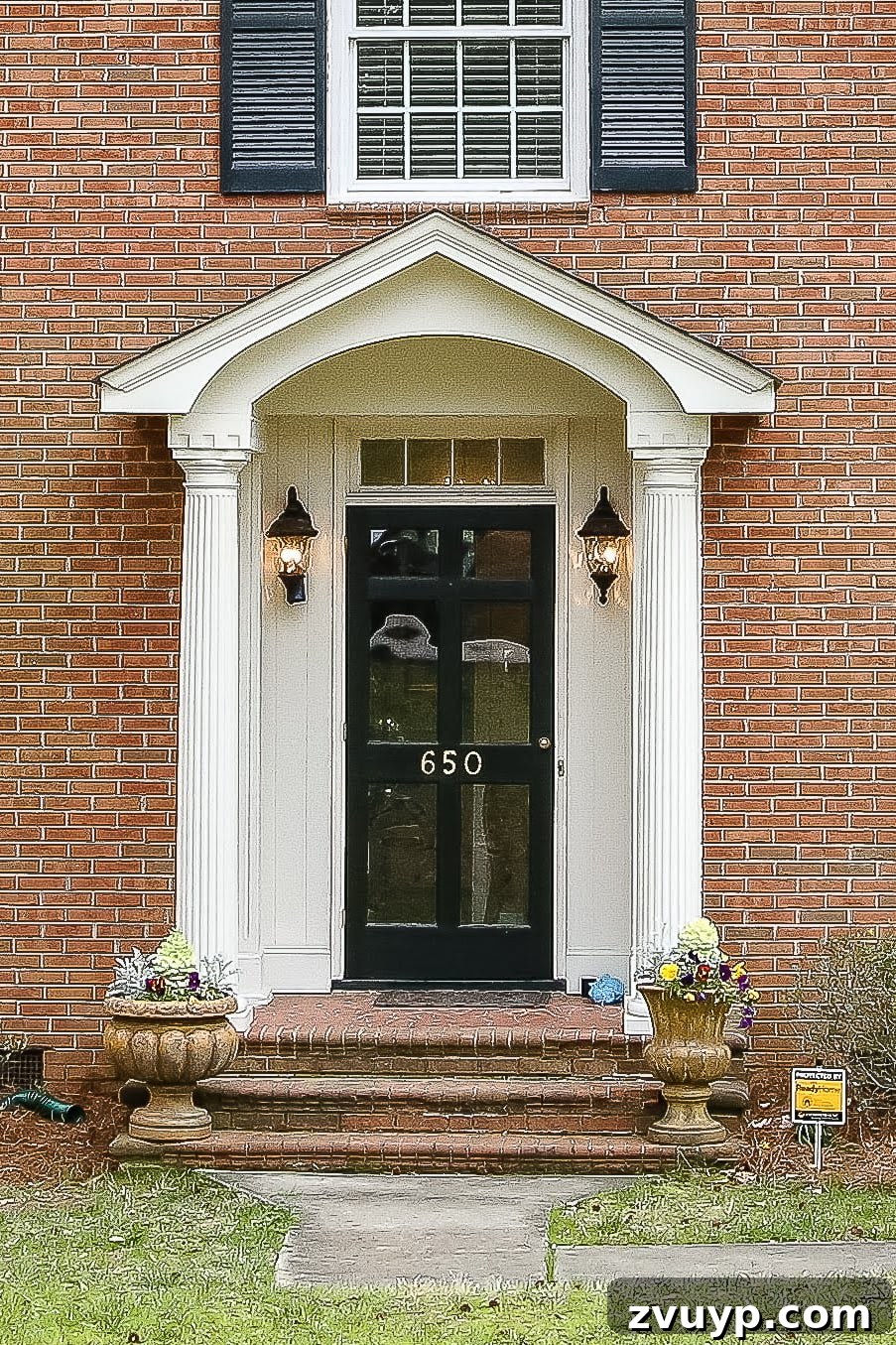 Our Home's Incredible 5-Year Transformation Tour 3 original red brick colonial house exterior before renovation, showcasing its initial state
