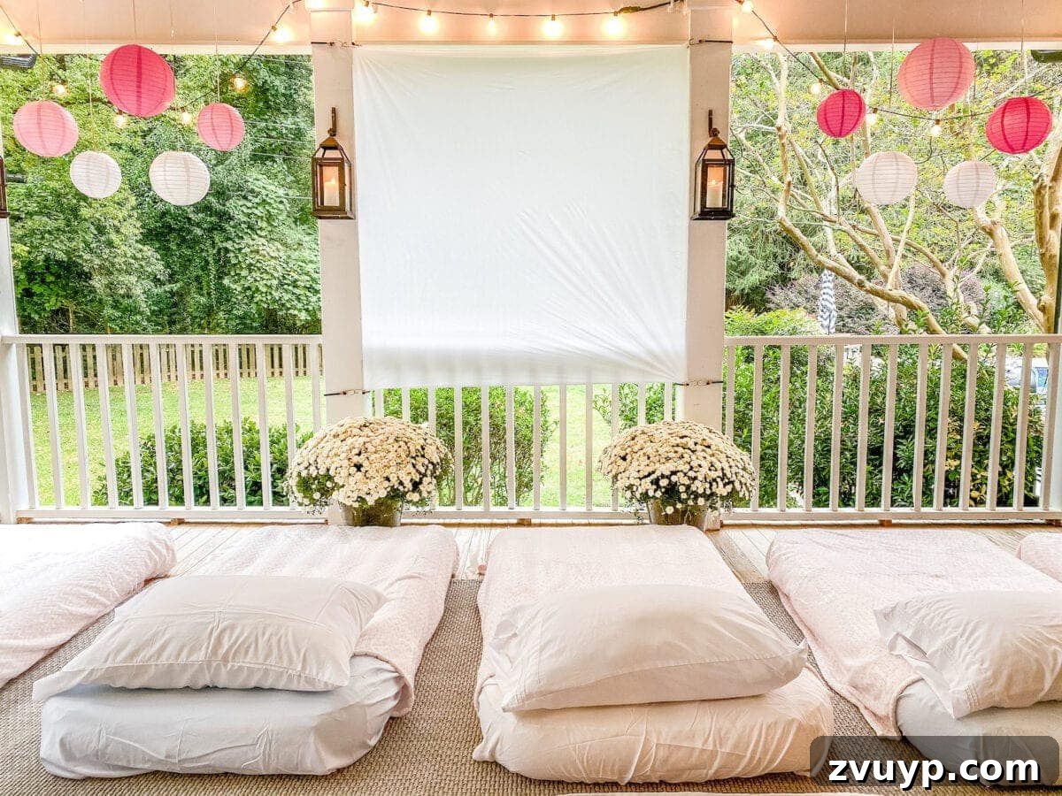 Top 100 Outdoor Films for an Unforgettable Backyard Cinema Experience 3 girls sleepover party outdoor movie night