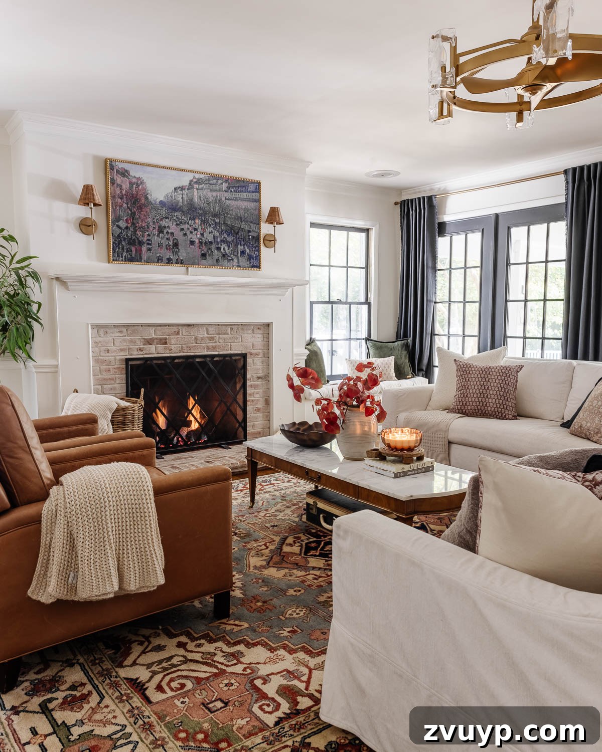 cozy fall living room decor 