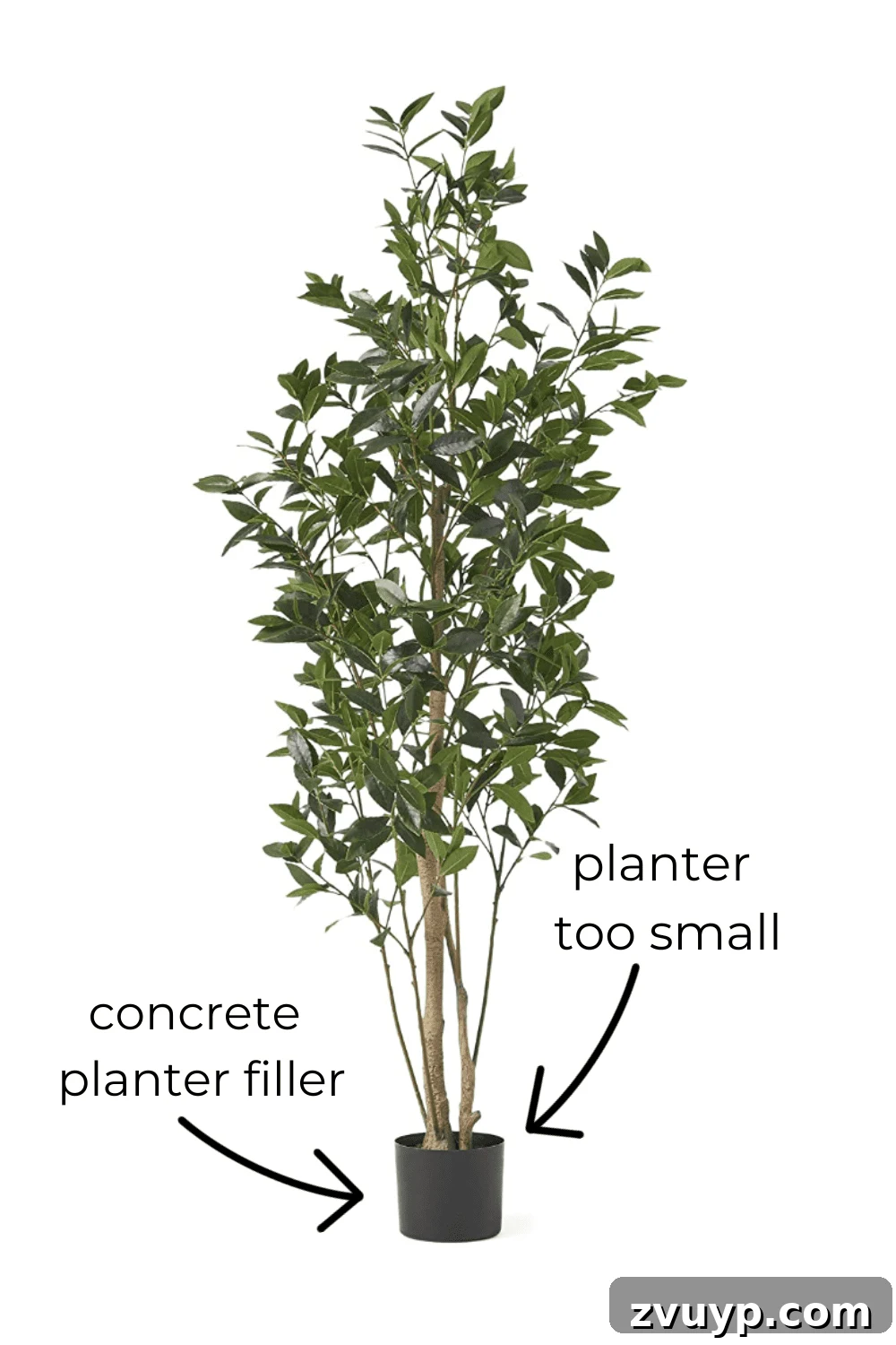faux tree with cheap base