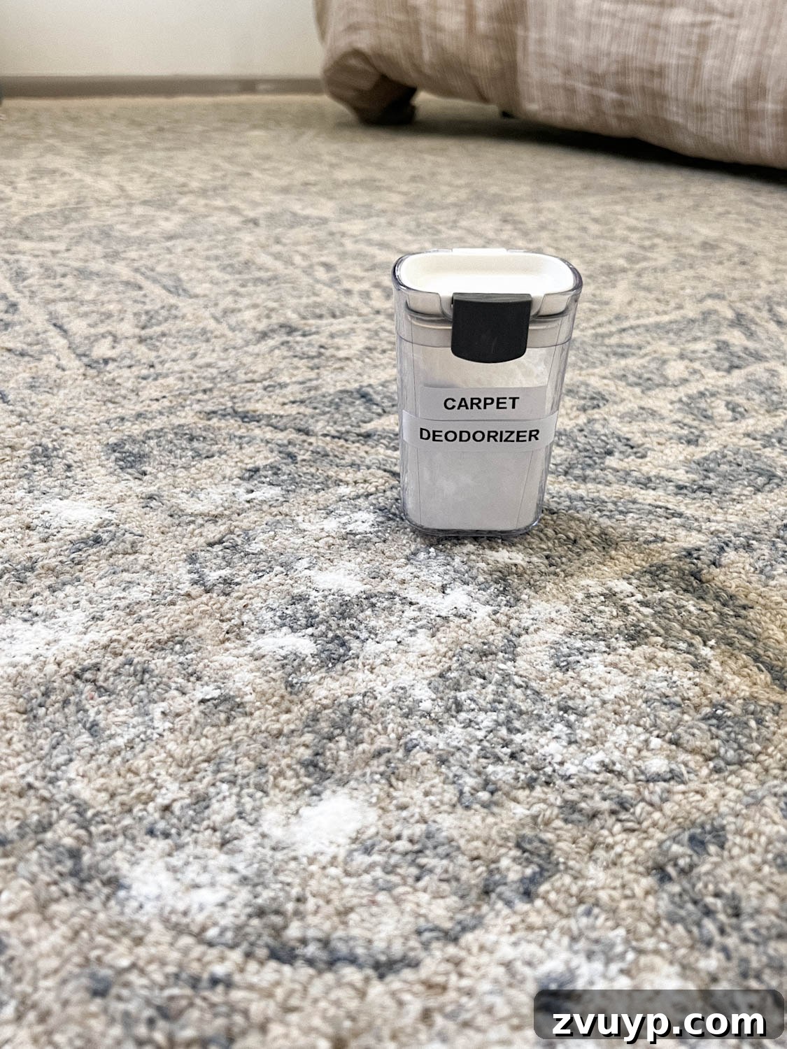 16 Natural Secrets for an Exquisitely Scented Home 15 DIY carpet deodorizer sprinkled on a rug