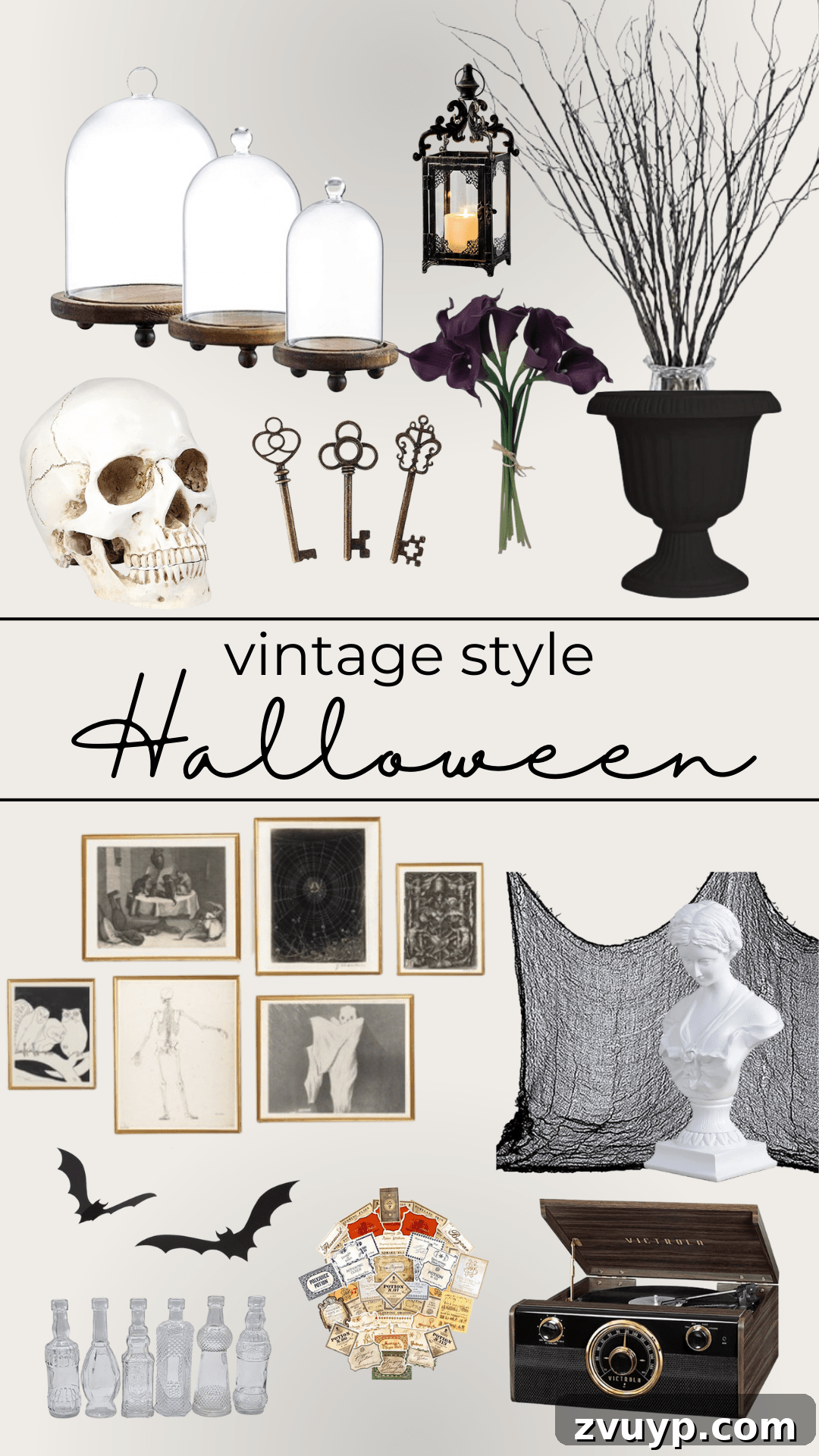 Sophisticated Scares: 30 Vintage Halloween Decor Must-Haves 7 spooky elegant decor using vintage style finds