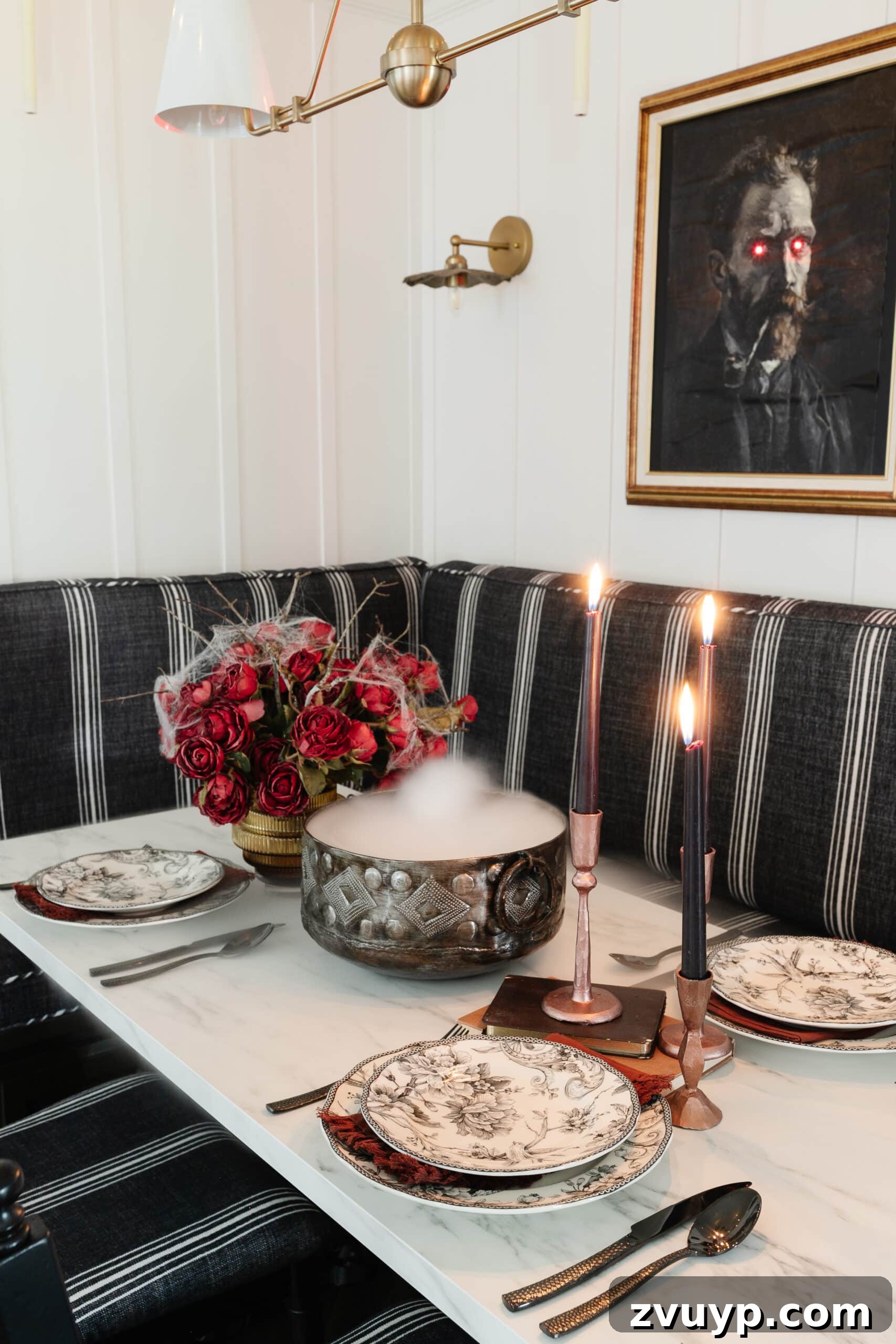 Killer Tablescapes for Your Halloween Murder Mystery 5 murder mystery dinner party table decor