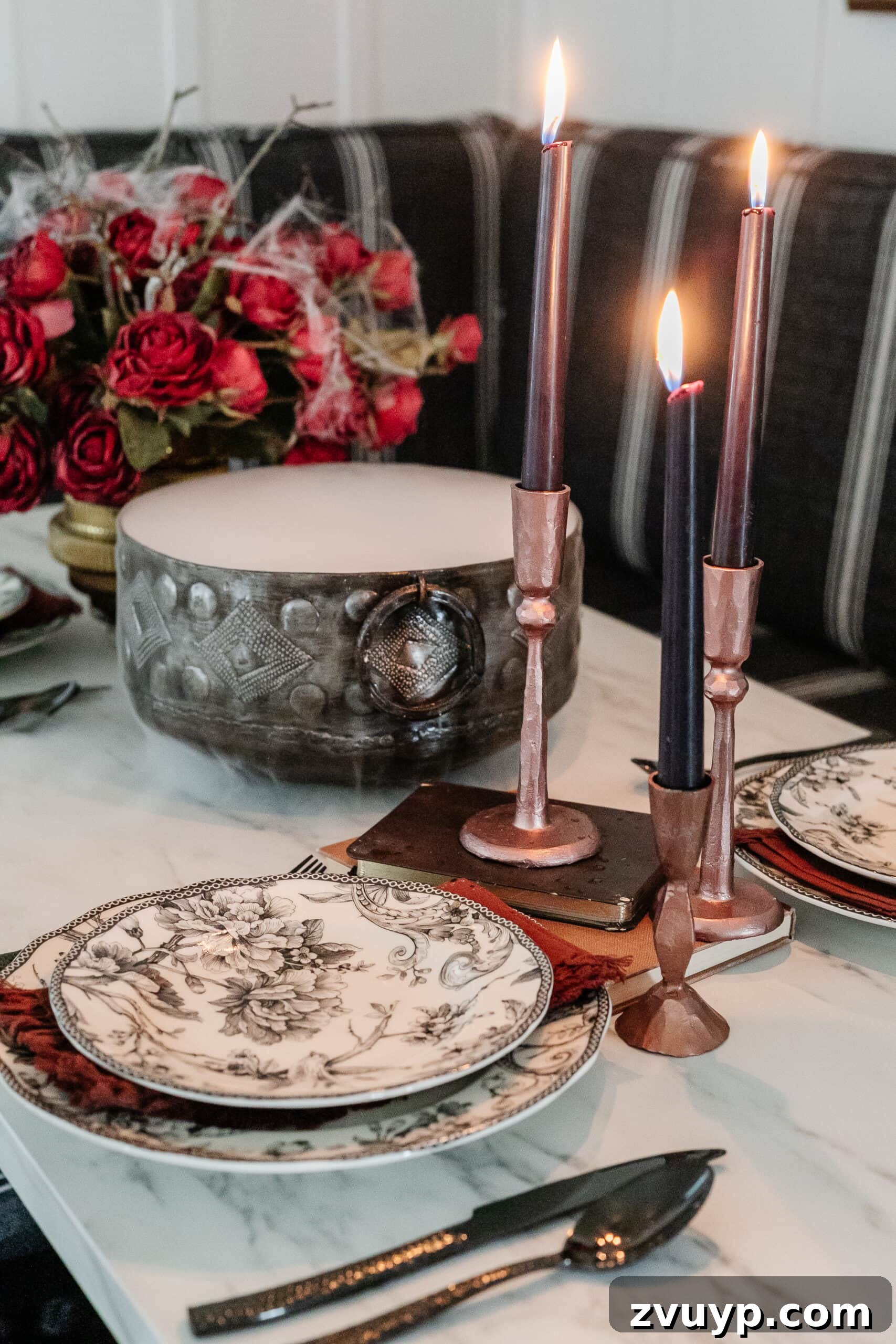 Killer Tablescapes for Your Halloween Murder Mystery 10 cauldron of dry ice fog as a DIY Halloween centerpiece