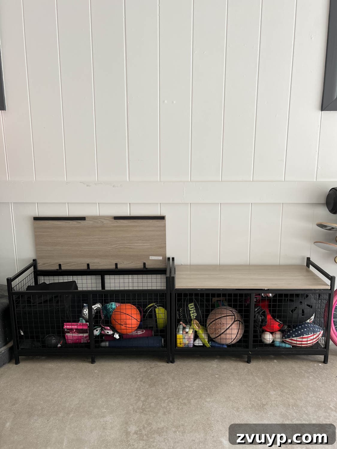 Reclaim Your Garage Space with Smart Storage 11 garage storage solution with heavy duty benches to store sporting equipment
