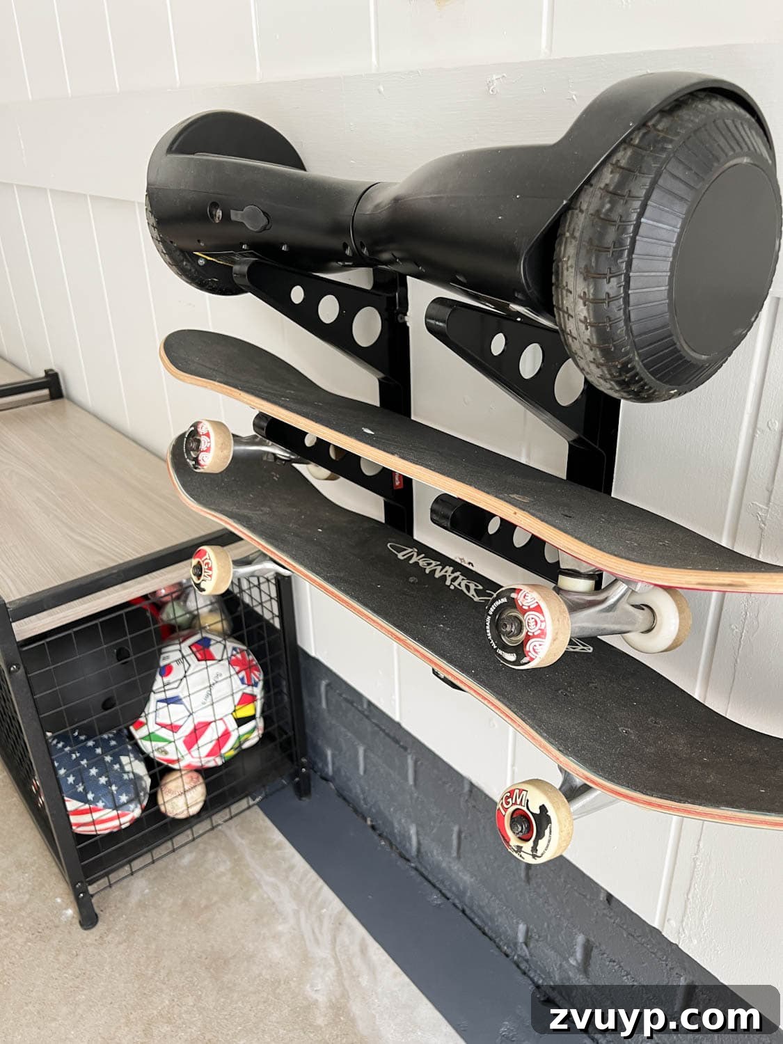 Reclaim Your Garage Space with Smart Storage 13 wall mounted skateboard rack
