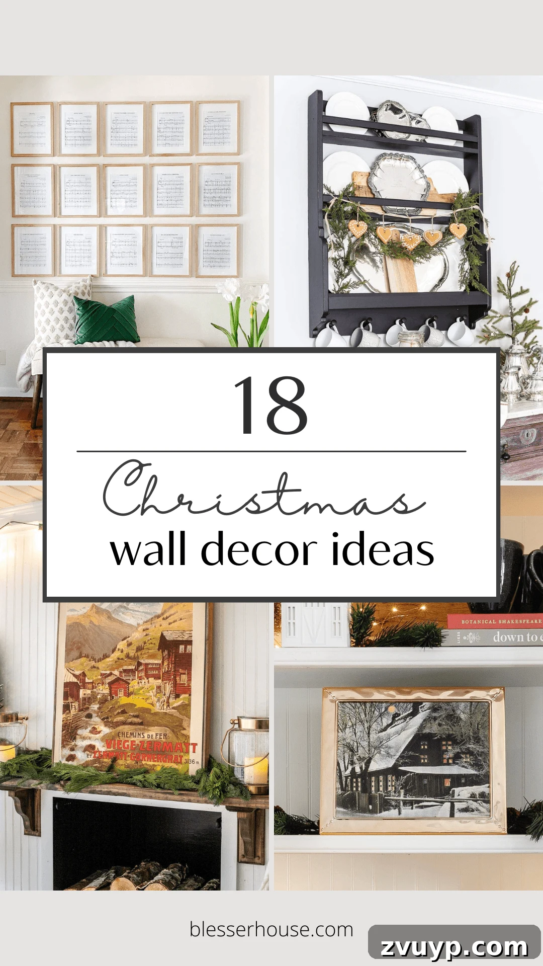 Deck Your Walls: 18 Festive Christmas Decor Ideas & Printable Holiday Art 2 18 Creative Christmas Wall Decor Ideas and Free Holiday Art Printables to Deck Your Halls