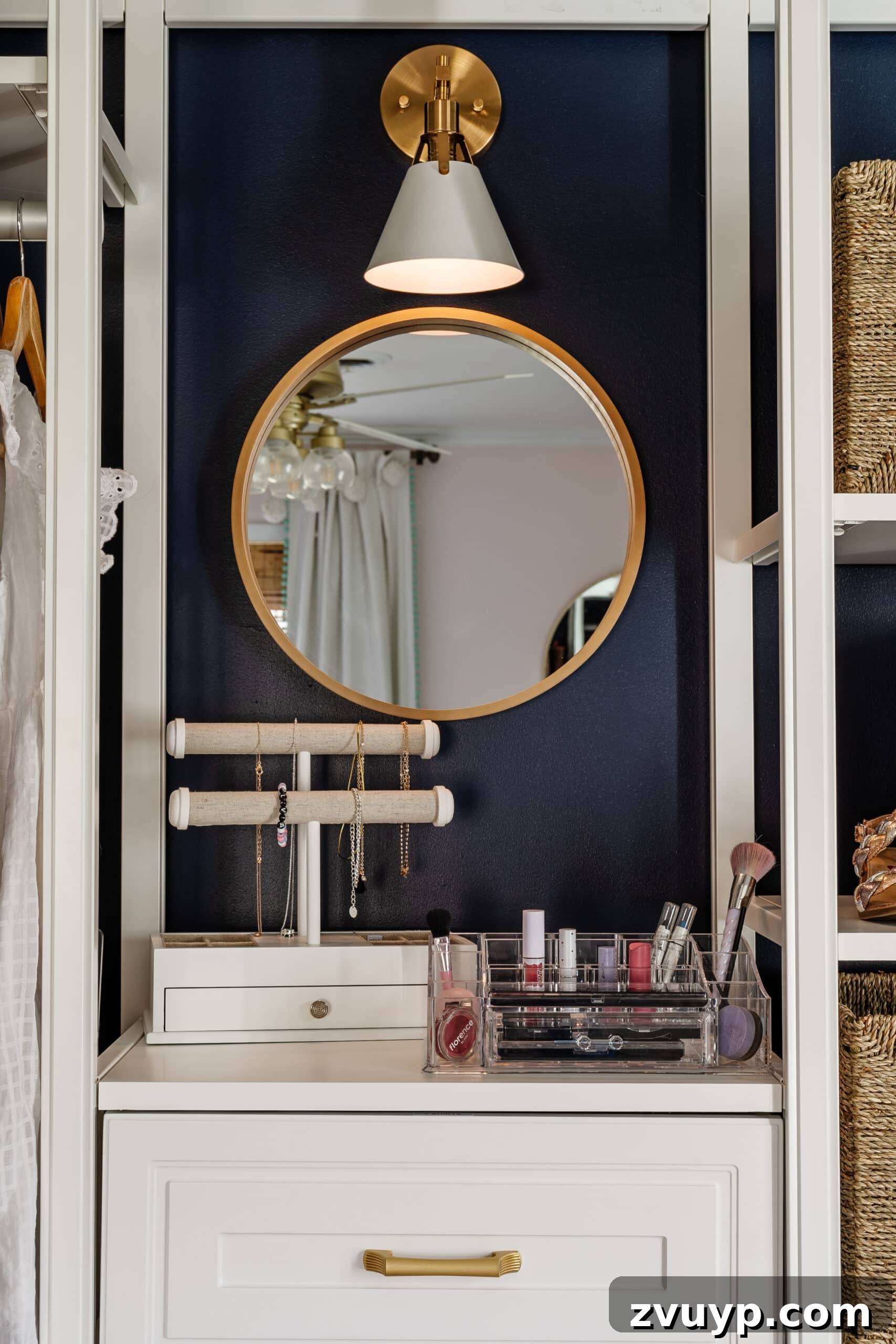 Girl's Guide to a Tidy Tiny Closet: 10 Smart Ideas 6 girls closet organization using a drawer stack as a makeshift vanity
