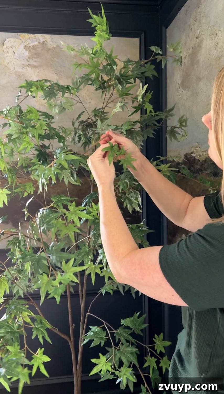 Realistic Artificial Trees: Expert Tricks for Indoor Authenticity 7 separating tree stems to add fullness