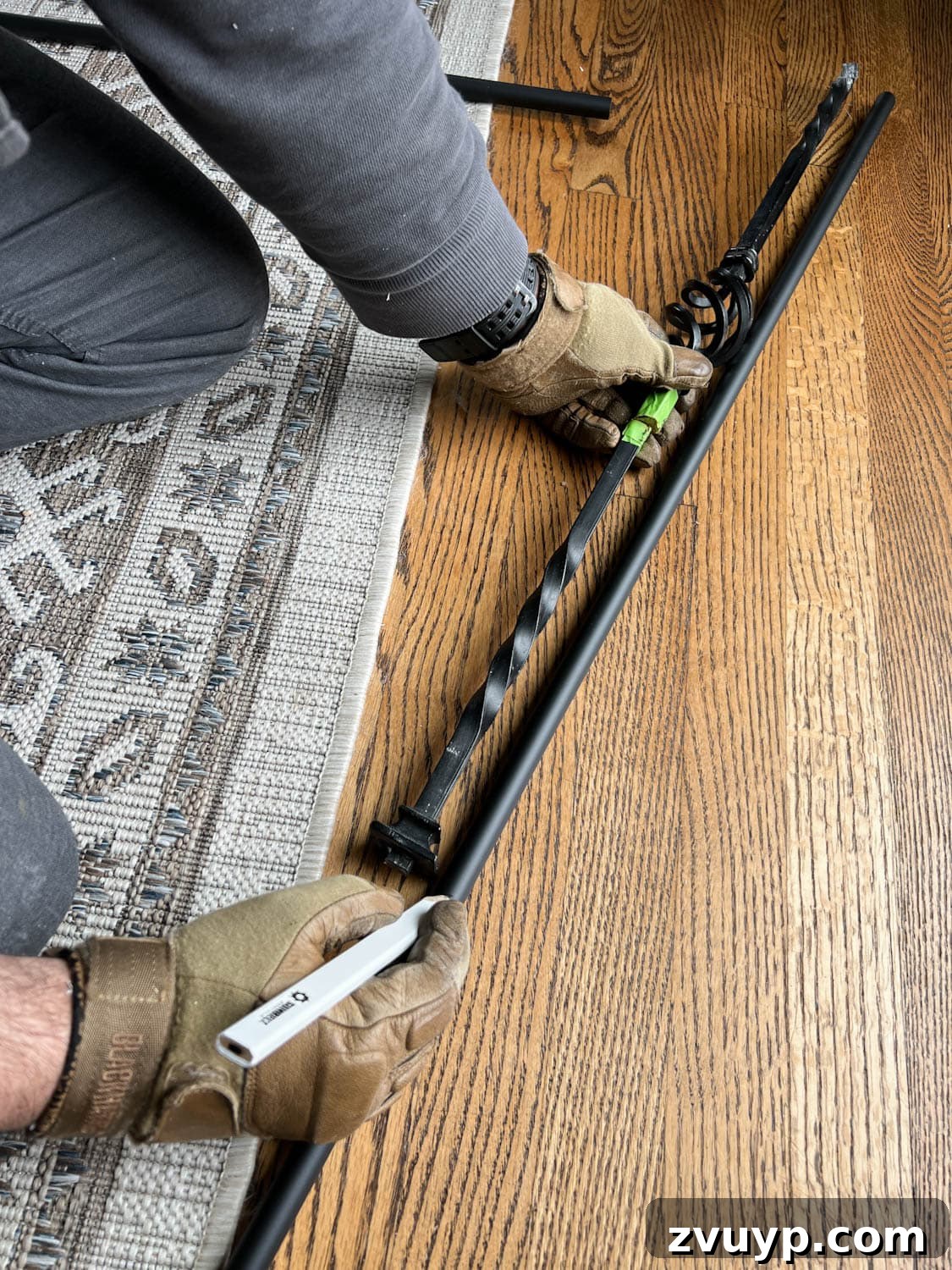 DIY Stair Spindle Swap For A Modern Makeover 13 Carefully measuring and marking new stair balusters before cutting
