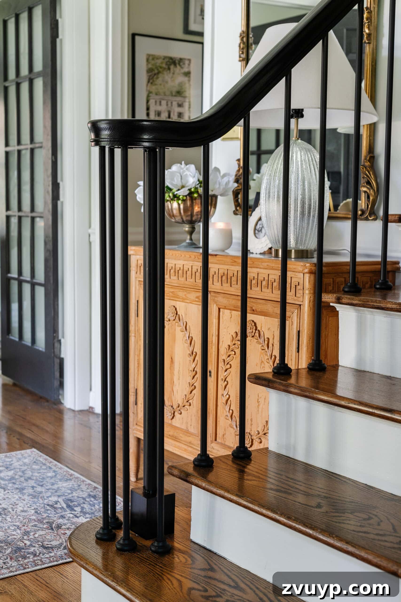 DIY Stair Spindle Swap For A Modern Makeover 29 Beautifully replaced stair balusters now adorn the renovated railing