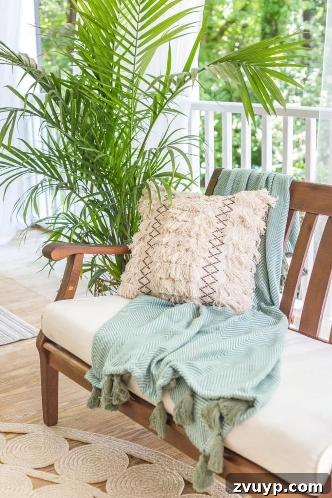 Effortless Backyard DIY: Create Your Dream Outdoor Space on a Budget 18 restored wooden patio furniture after applying teak oil, looking rich and new on a back porch