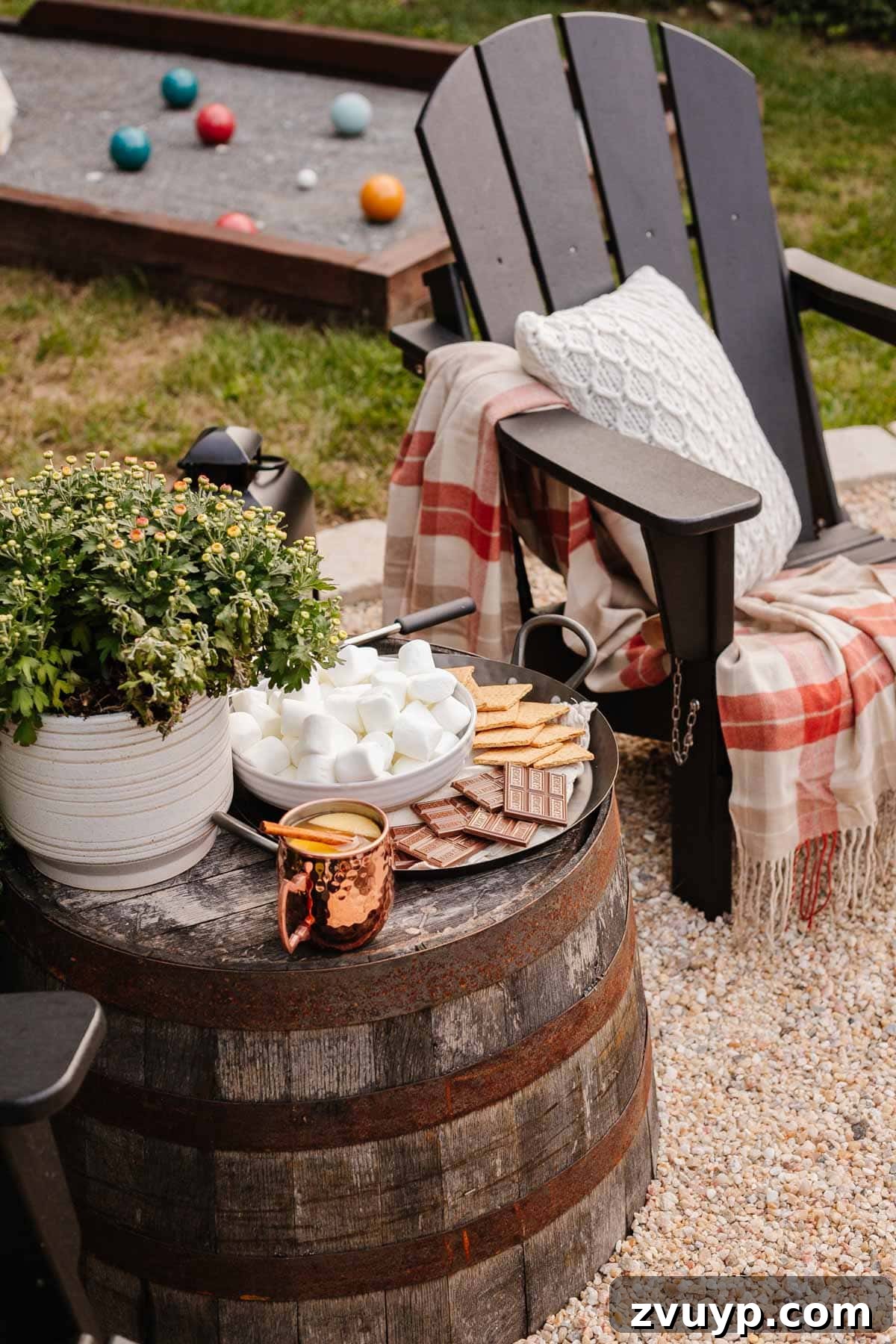 Effortless Backyard DIY: Create Your Dream Outdoor Space on a Budget 35 an upside down planter cleverly used as an outdoor side table next to seating