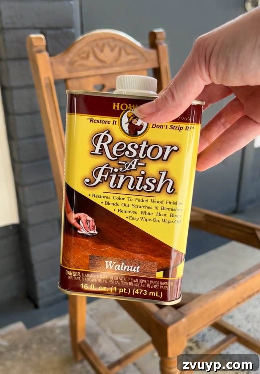 Skip the Stripper: Wood Furniture Makeover for Your Desk Chair 6 wood furniture refinishing using Restor-A-Finish