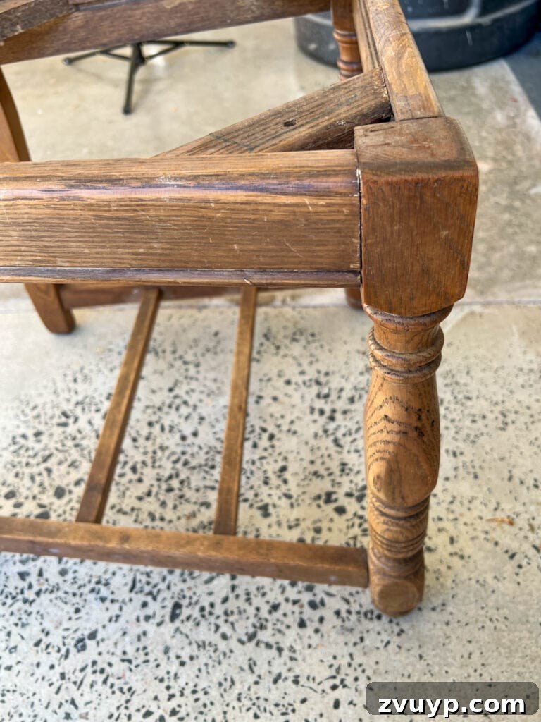 Skip the Stripper: Wood Furniture Makeover for Your Desk Chair 8 before restor-a-finish