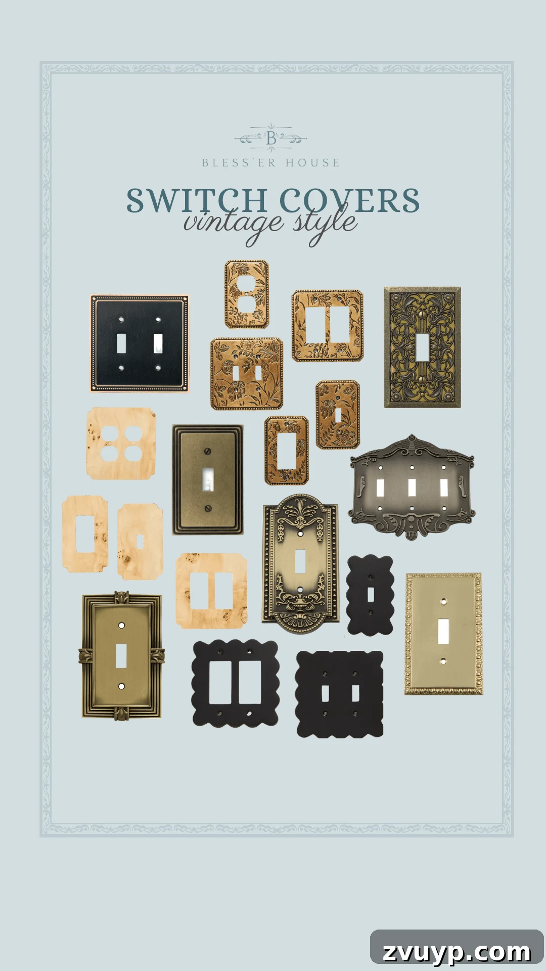 Vintage Switch Plates: Instantly Elevate Your Room's Style 5 vintage light switch covers